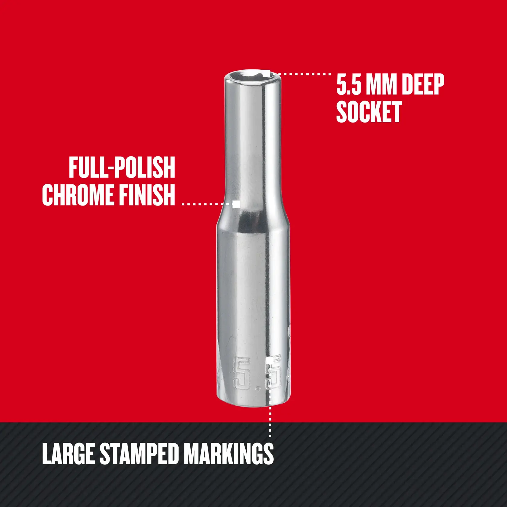 Graphic of CRAFTSMAN Sockets: 6-Point highlighting product features
