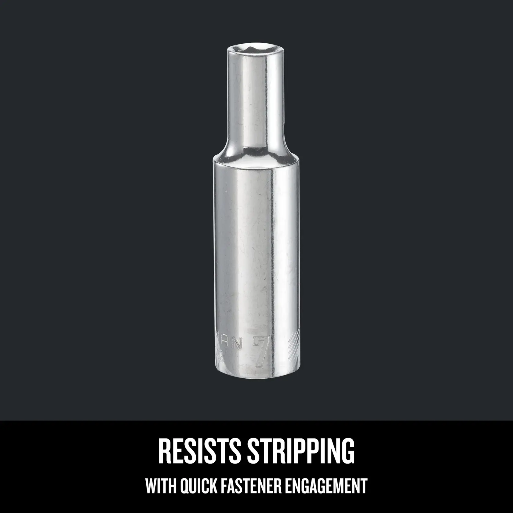 Graphic of CRAFTSMAN Sockets: 6-Point highlighting product features