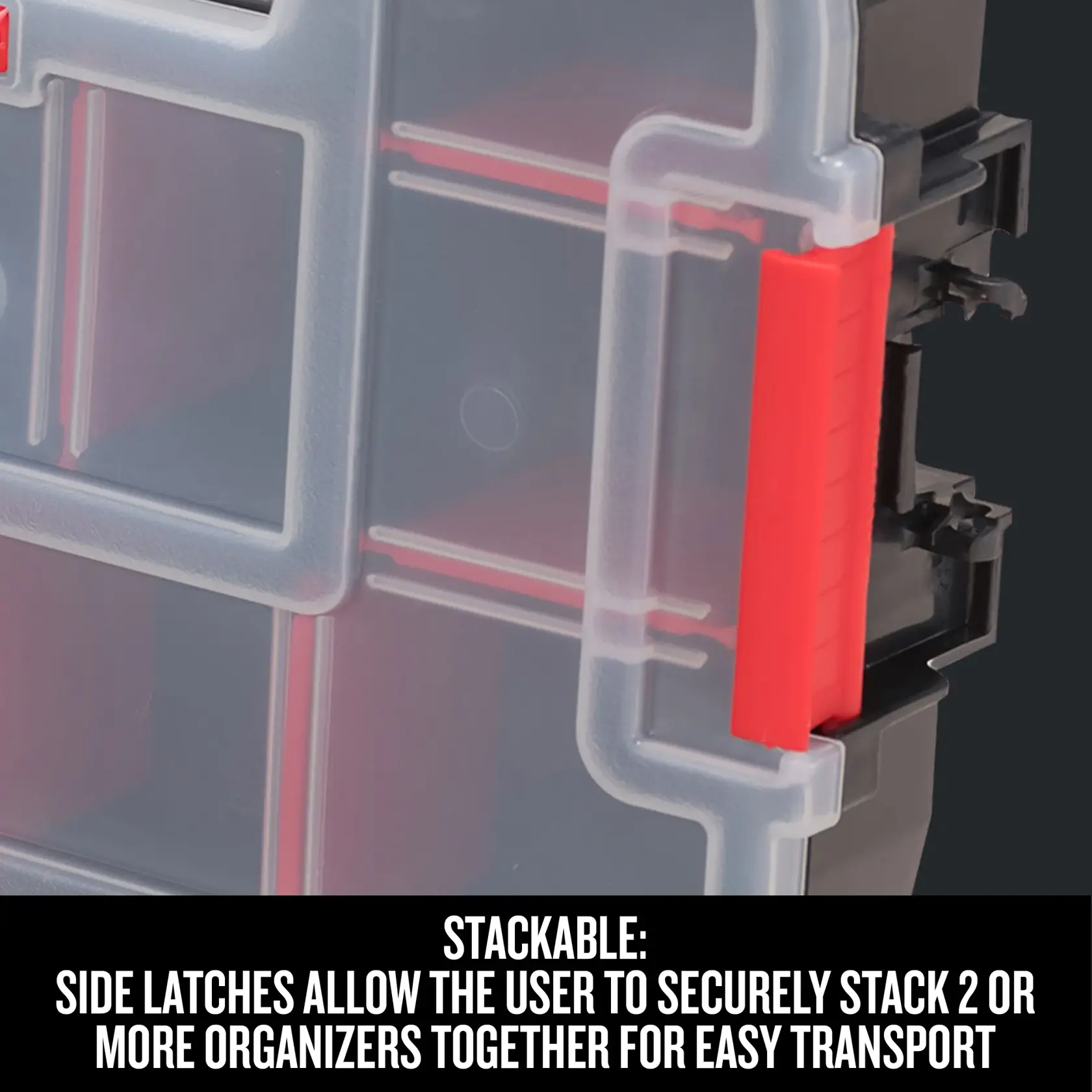 Graphic of CRAFTSMAN Storage: Part Organizers highlighting product features