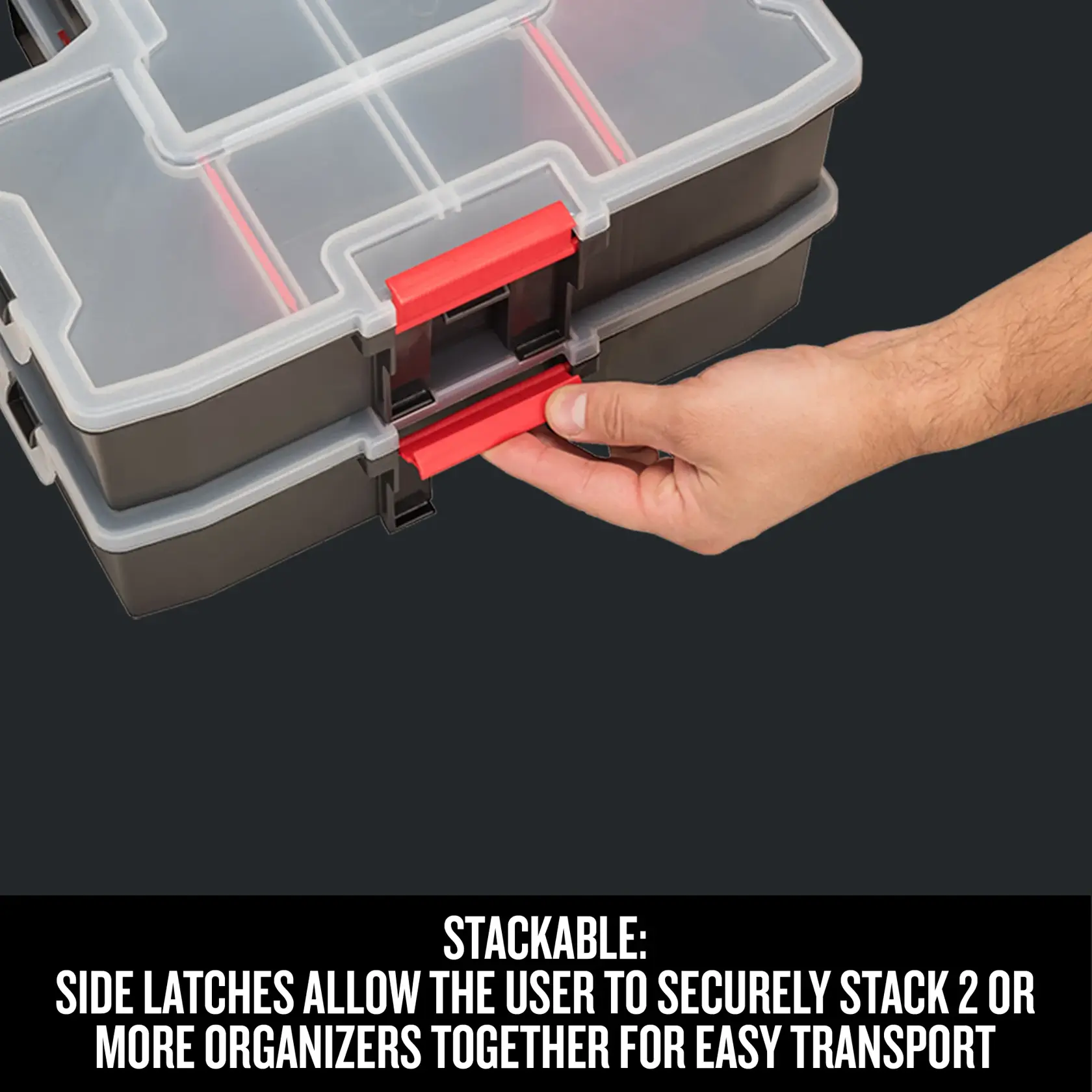 Graphic of CRAFTSMAN Storage: Part Organizers highlighting product features