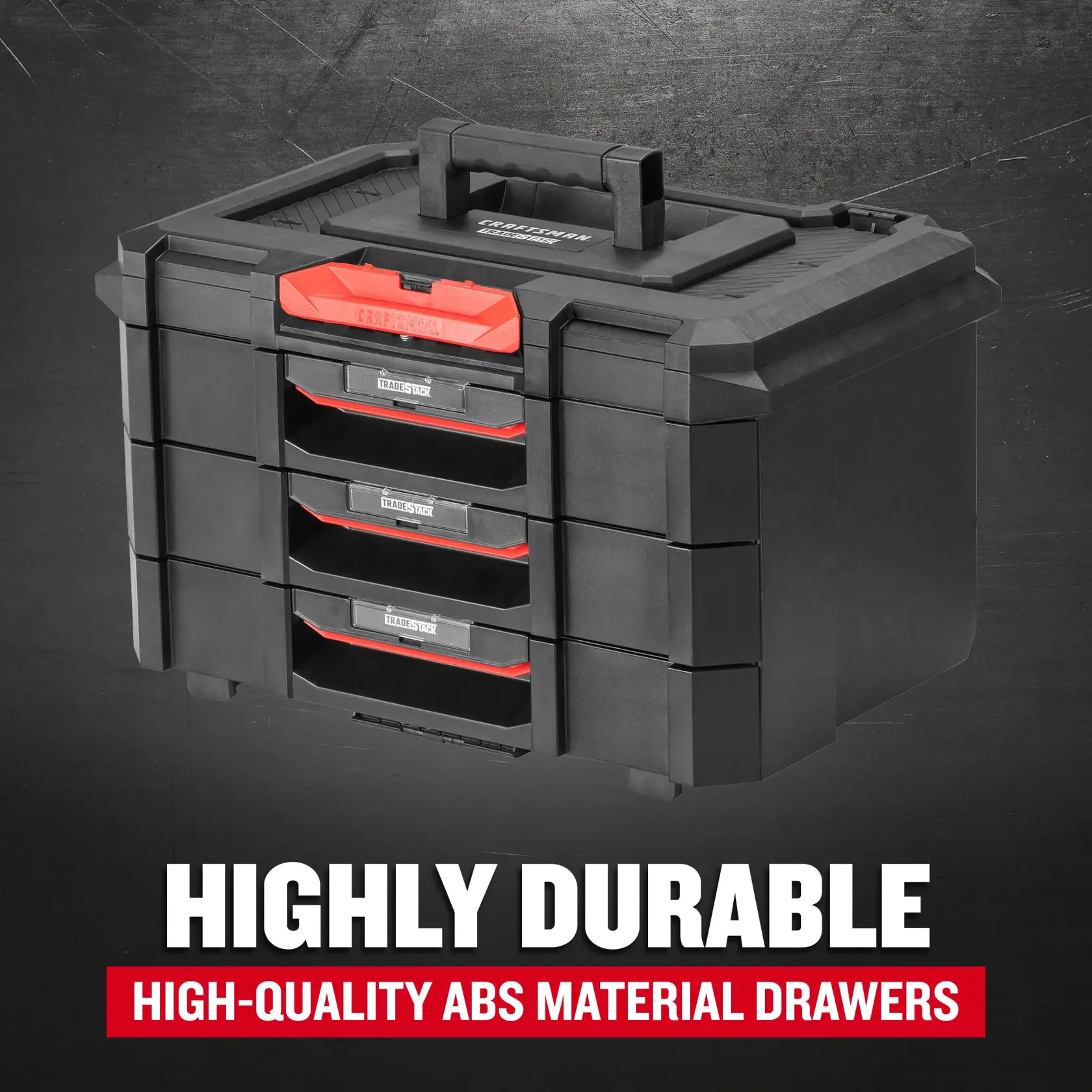 CRAFTSMAN TRADESTACK 3-Drawer Unit Durable Feature
