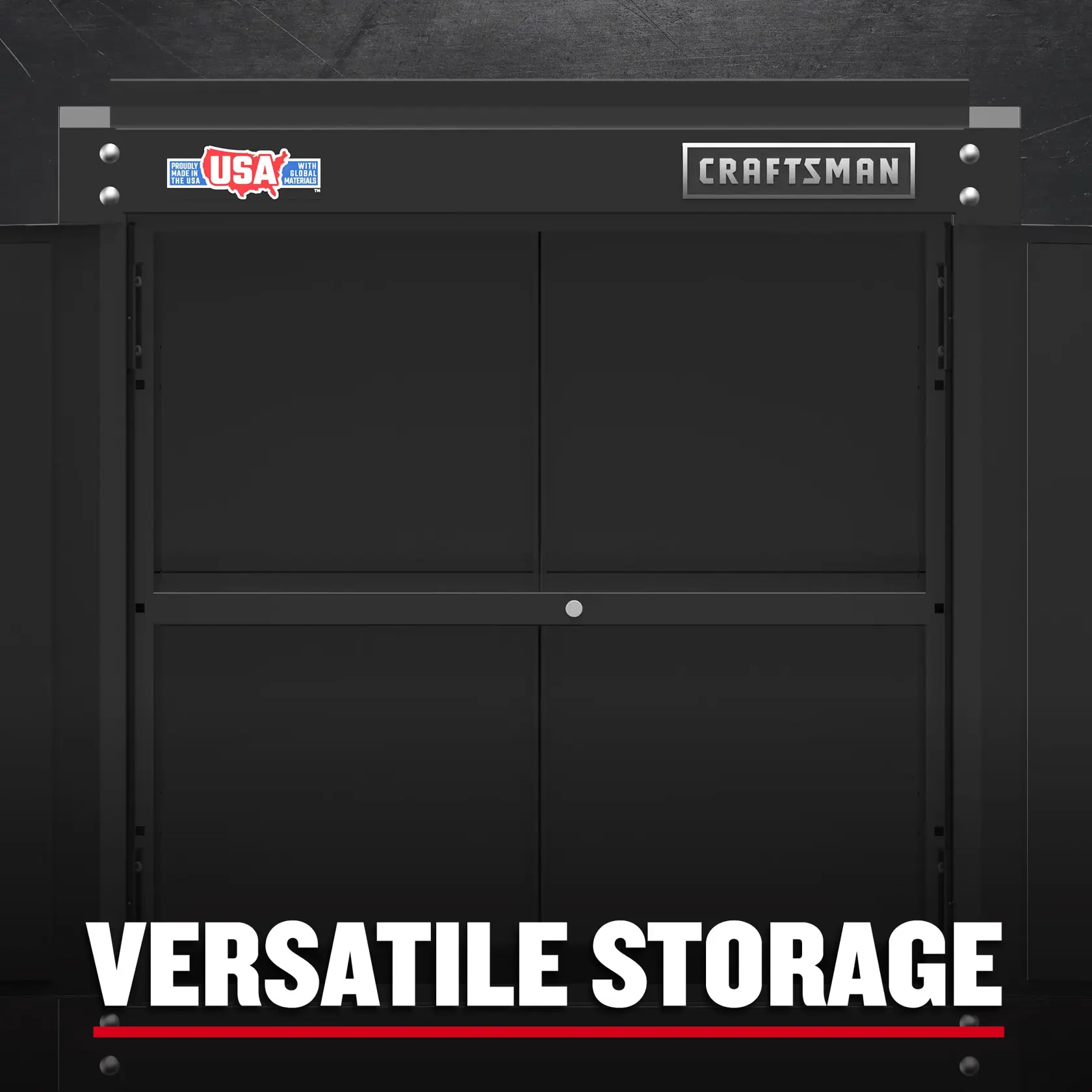 Craftsman CMST22800BK 48-Inch Steel Freestanding Garage Storage Tool Cabinet (Black) F+B