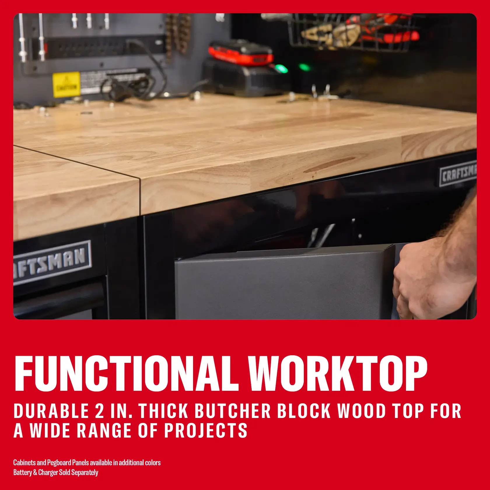 Welded 2-door Base Cabinet (red/black)