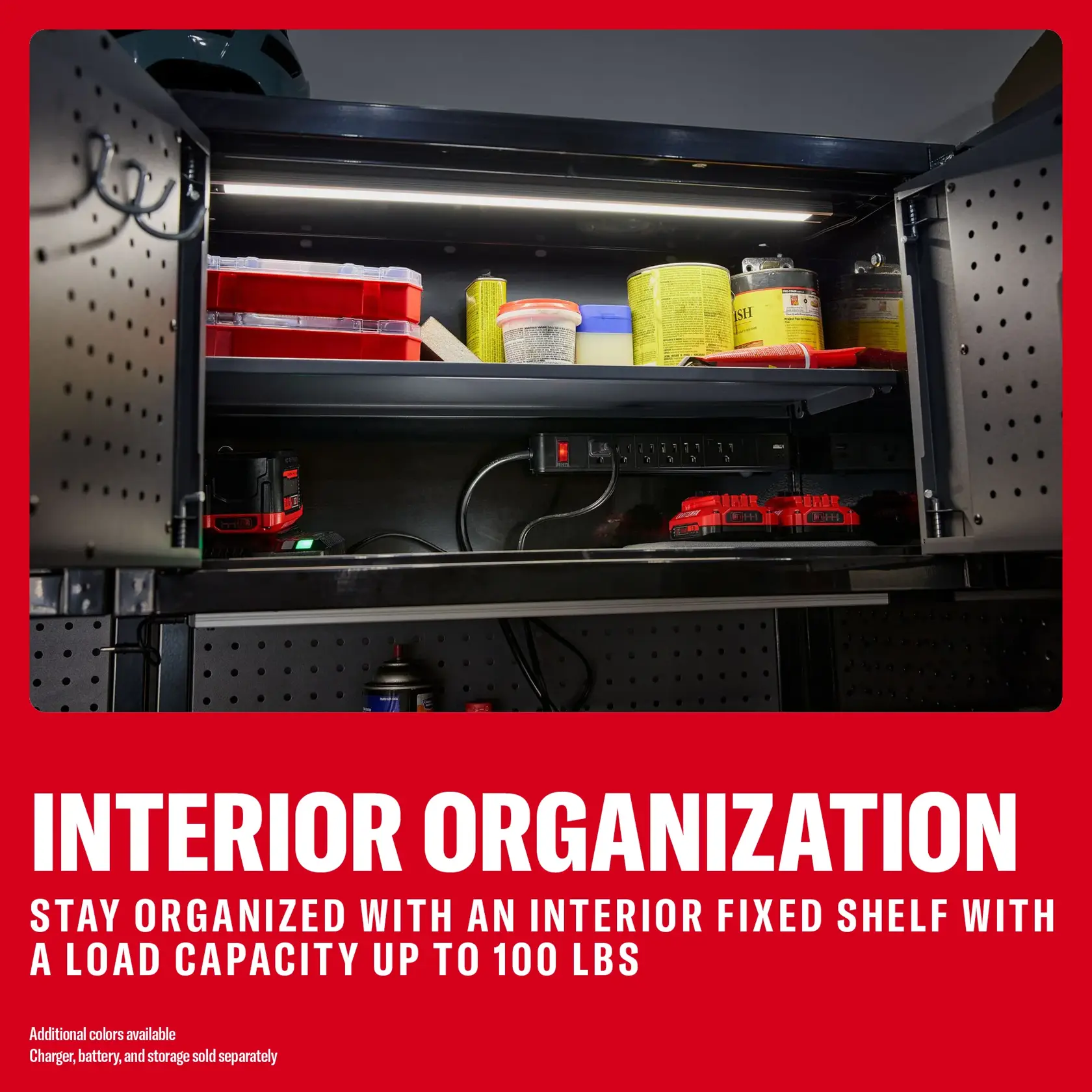 Welded 2-Door Wall Cabinet (Black/Gray)