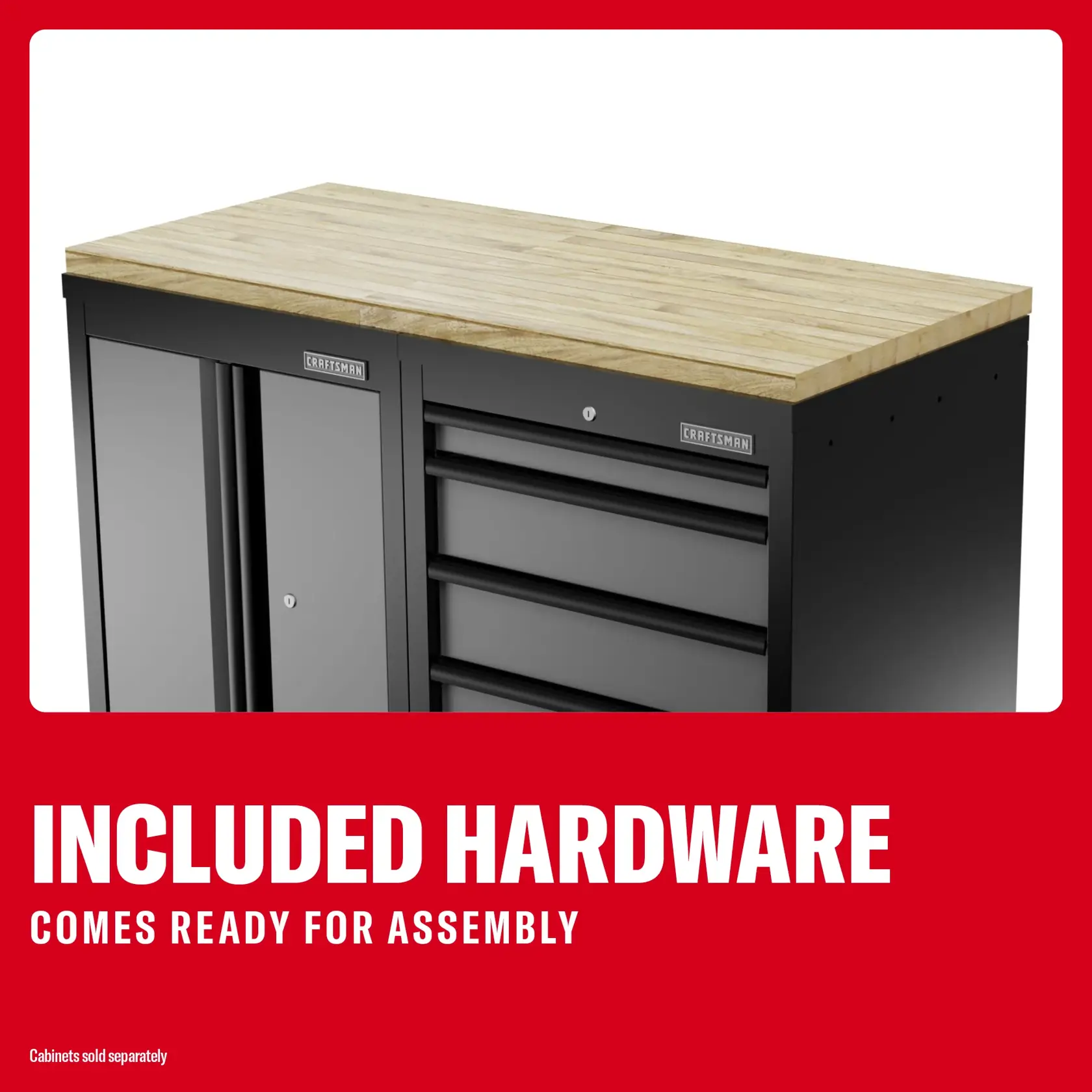 54 in. Butcher Block Work Surface