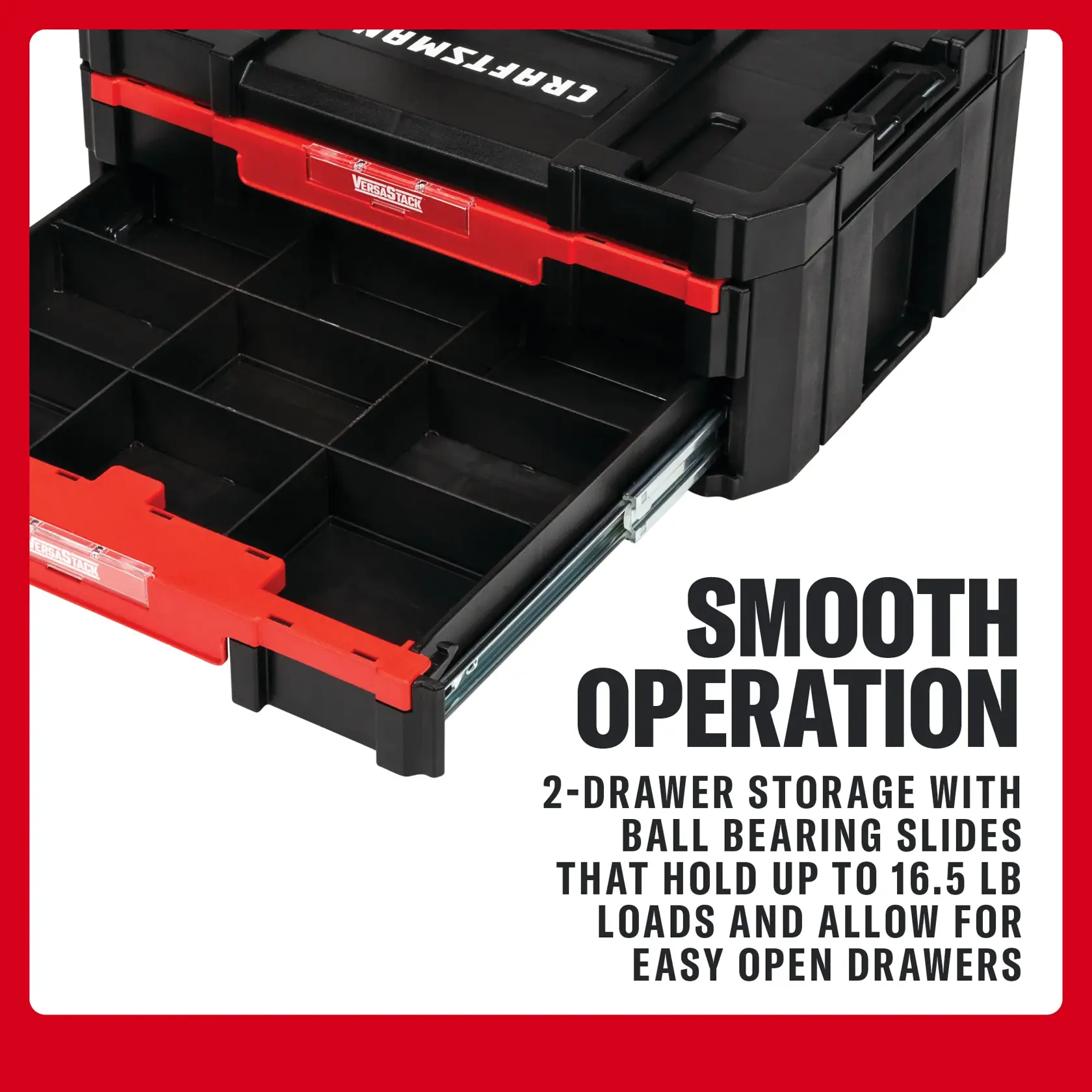 VERSASTACK™ Rolling Tower with Deep Box, 2-Drawers, and Soft Bag