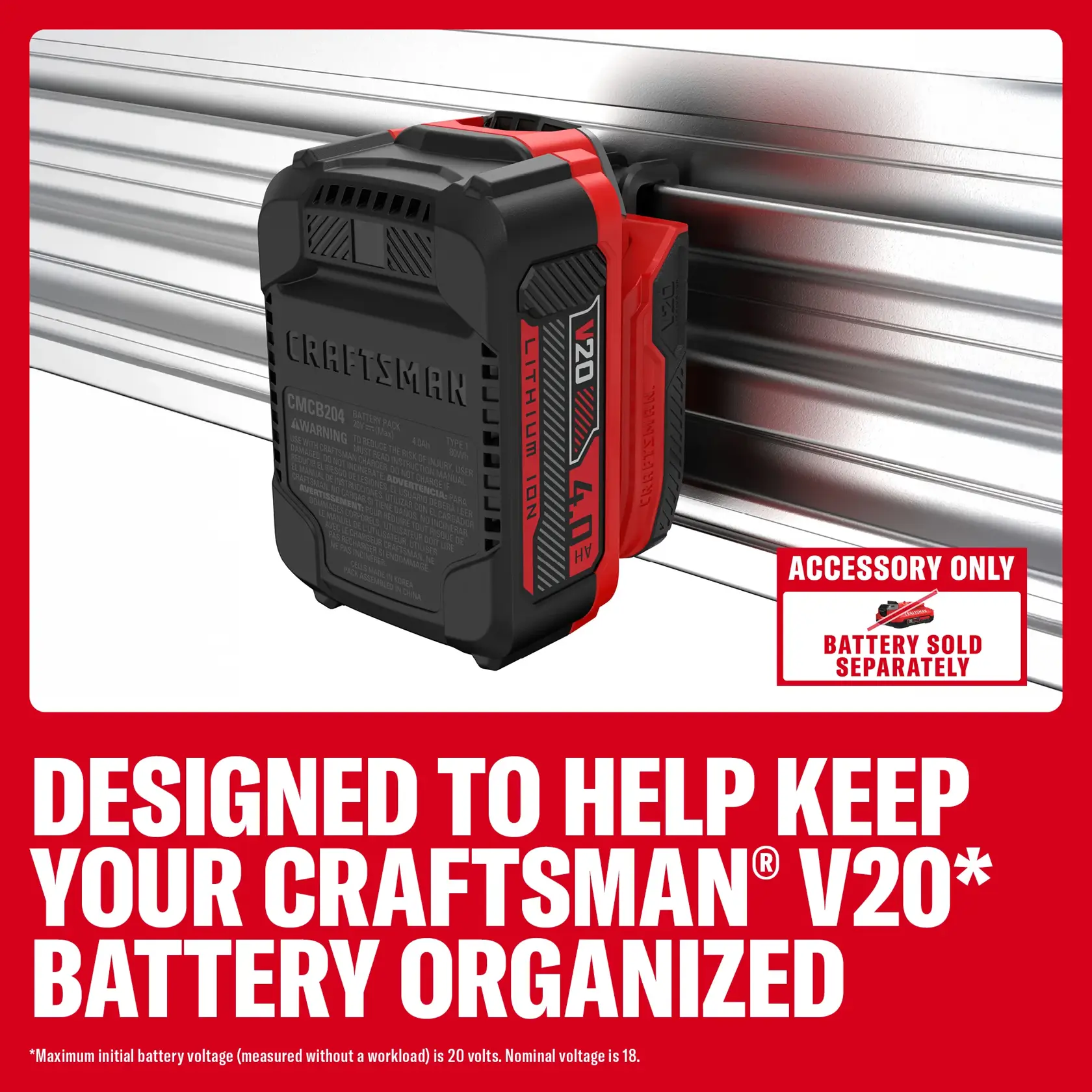 CRAFTSMAN® VERSATRACK™ Battery Cleat - Single