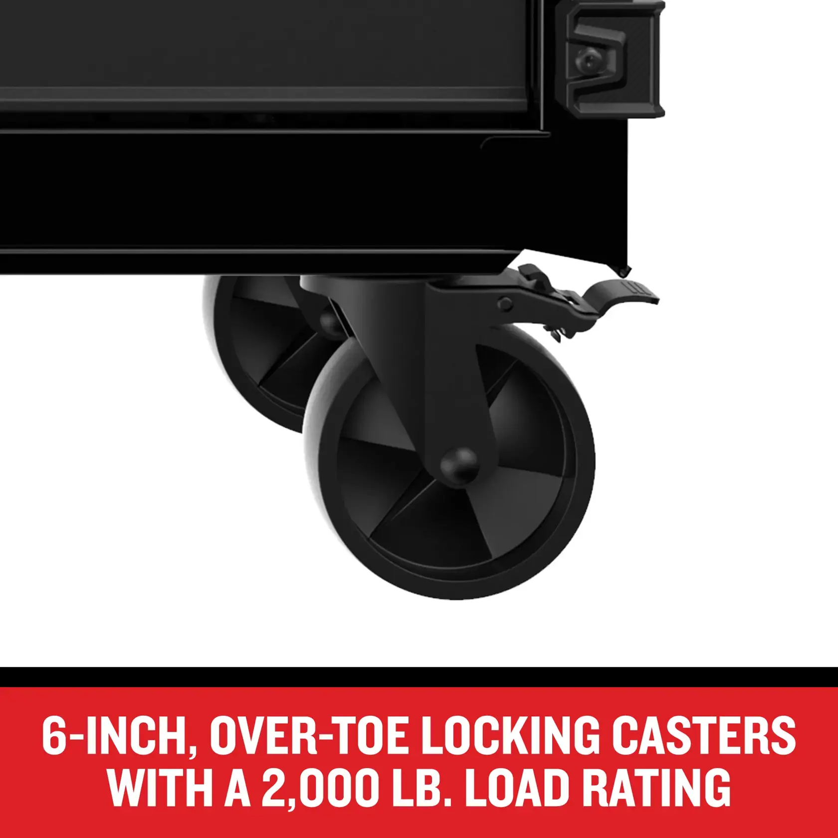 41" Premium S2000 Storage Cabinet with caster feature call out