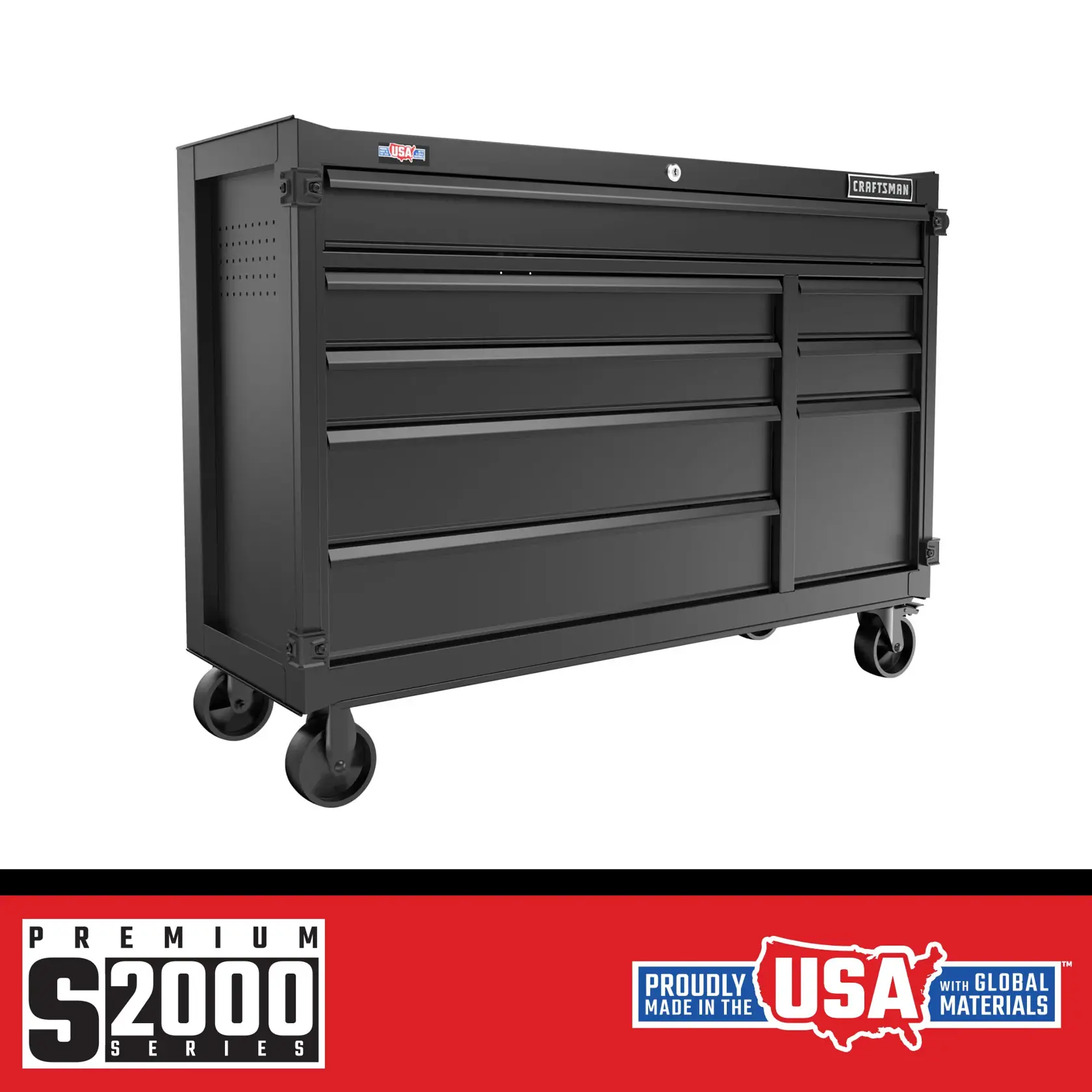 52" Premium S2000 Storage Cabinet with Premium S2000 and Made in the USA logos