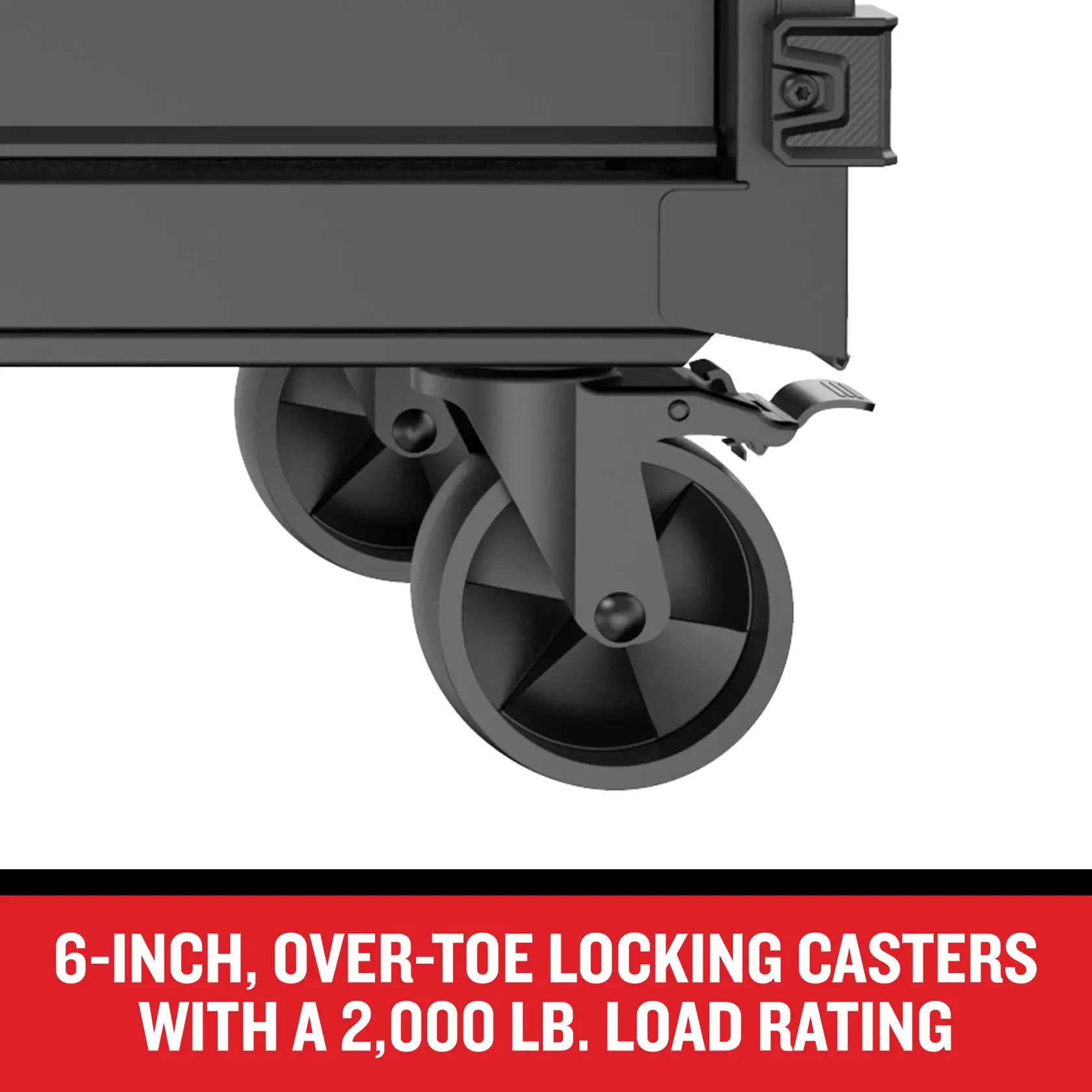 52" Premium S2000 Storage Cabinet with caster feature call out