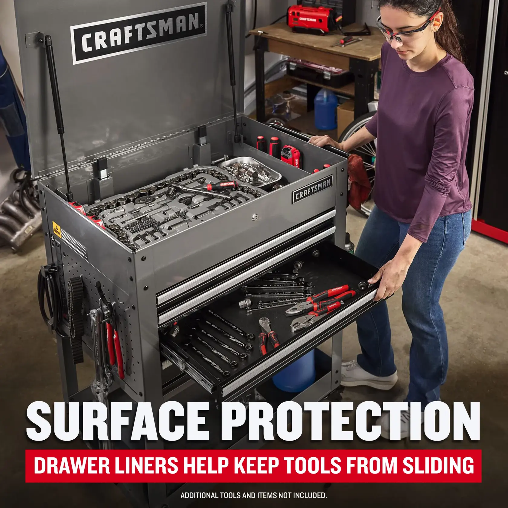 eComm Graphic Surface Protection of CRAFTSMAN Grey Utility Cart