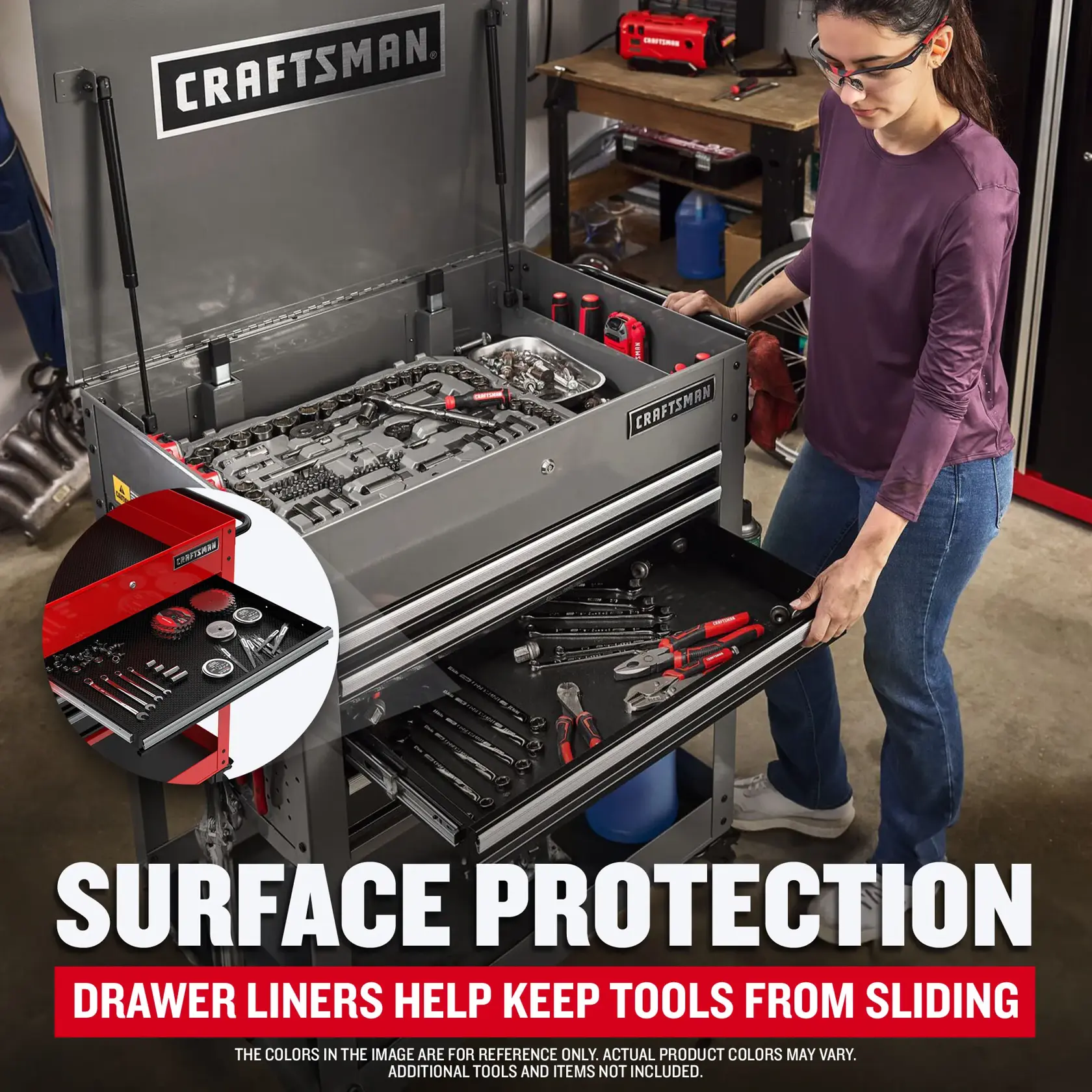 eComm Graphic Surface Protection of CRAFTSMAN Red Utility Cart