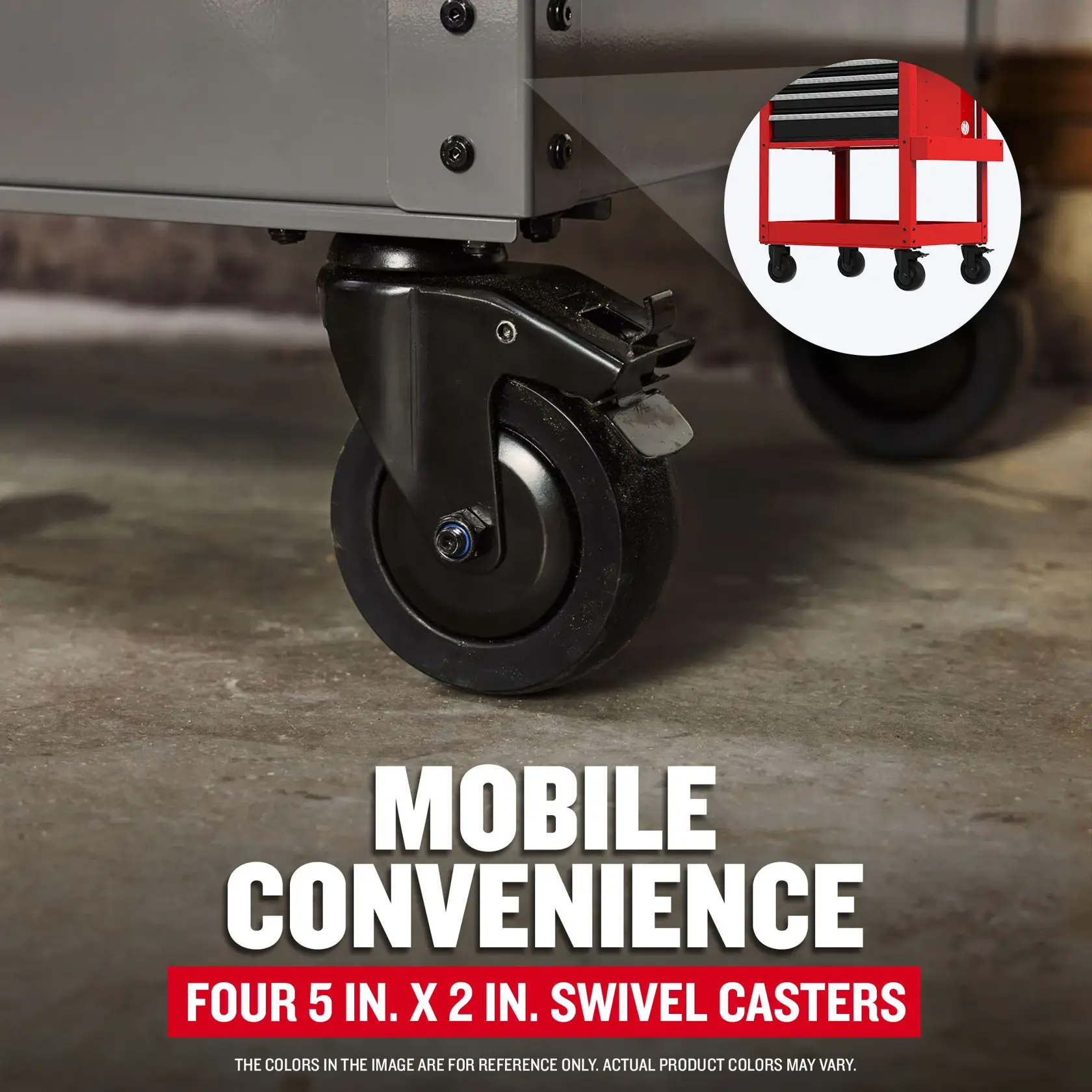 eComm Graphic Mobile Convenience of CRAFTSMAN Red Utility Cart