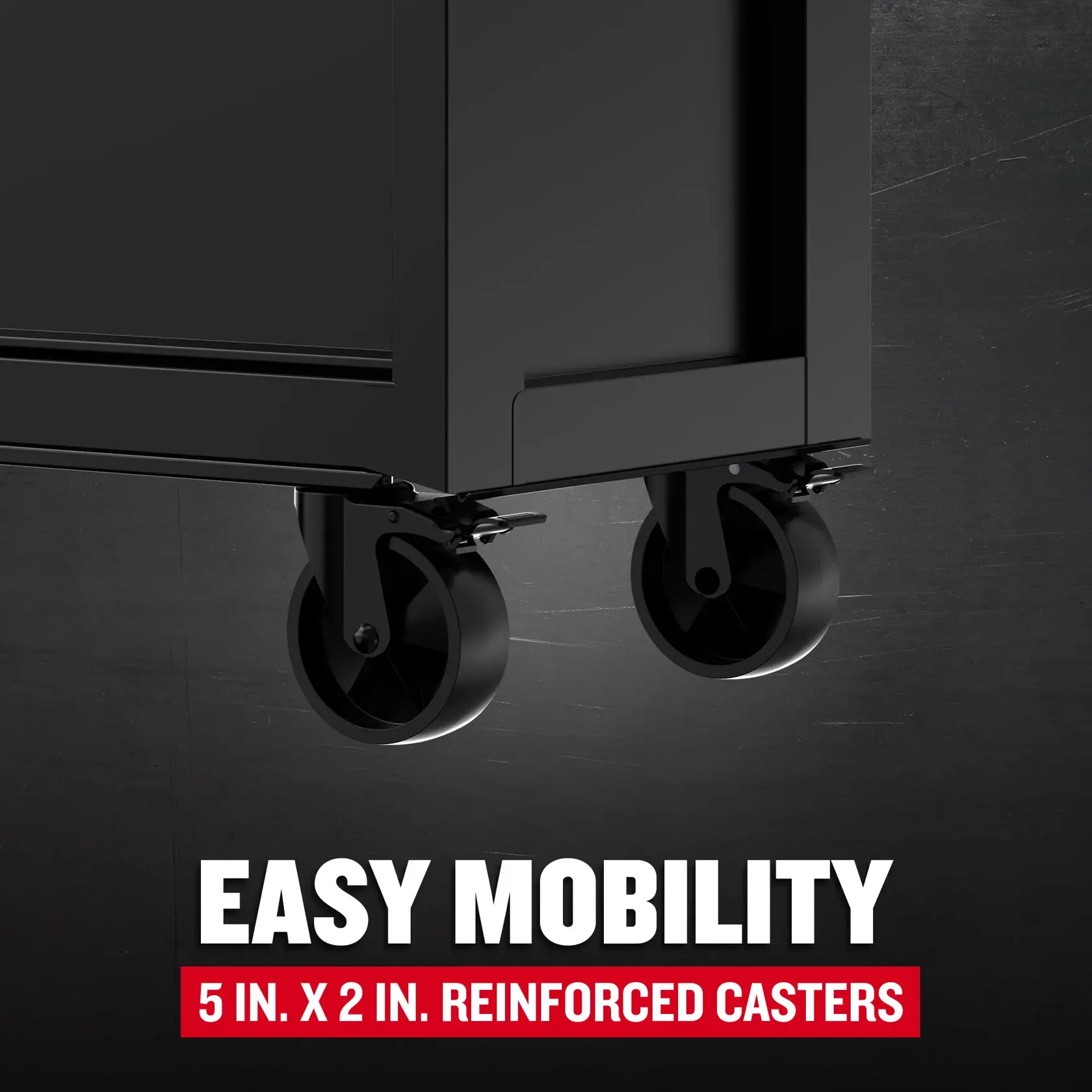 eComm Graphic Easy Mobility of CRAFTSMAN 37 in. Wide Rolling Tool Workstation (Black)