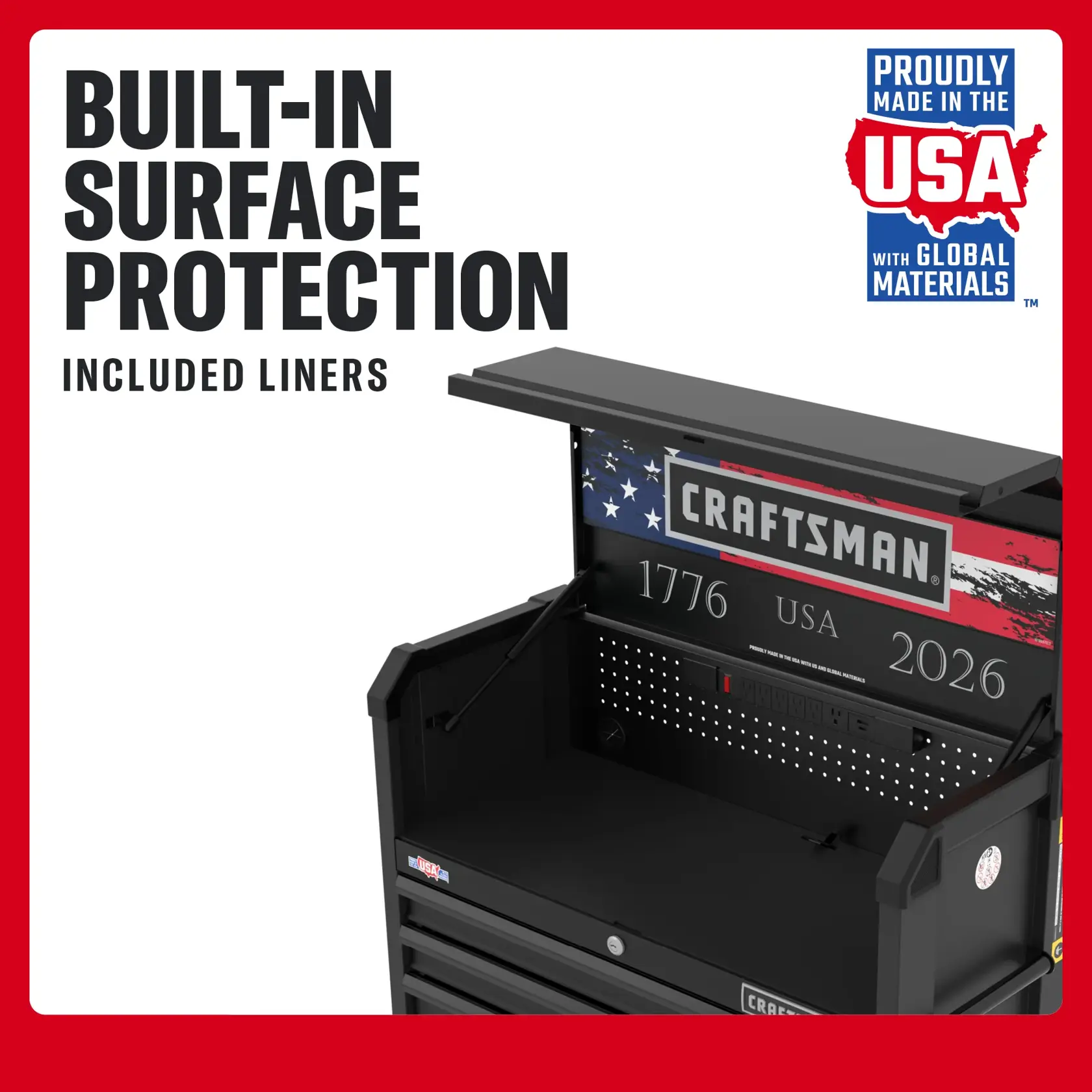 3-Drawer Red, White, And Blue Patriotic Chest