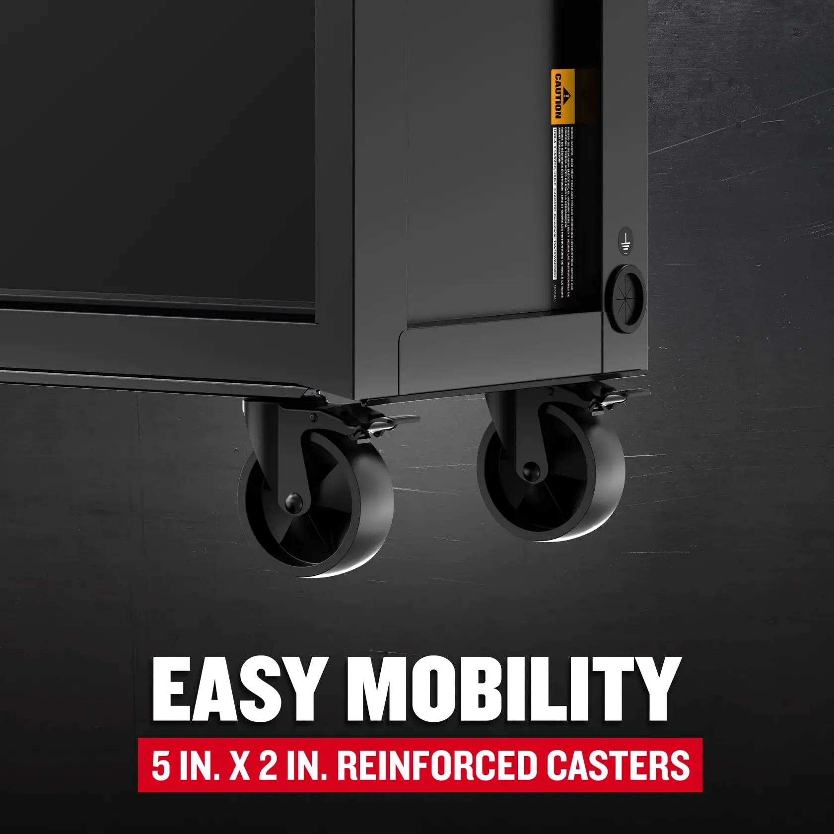 eComm Graphic Easy Mobility of CRAFTSMAN 52 in. Wide Rolling Tool Workstation (Black)