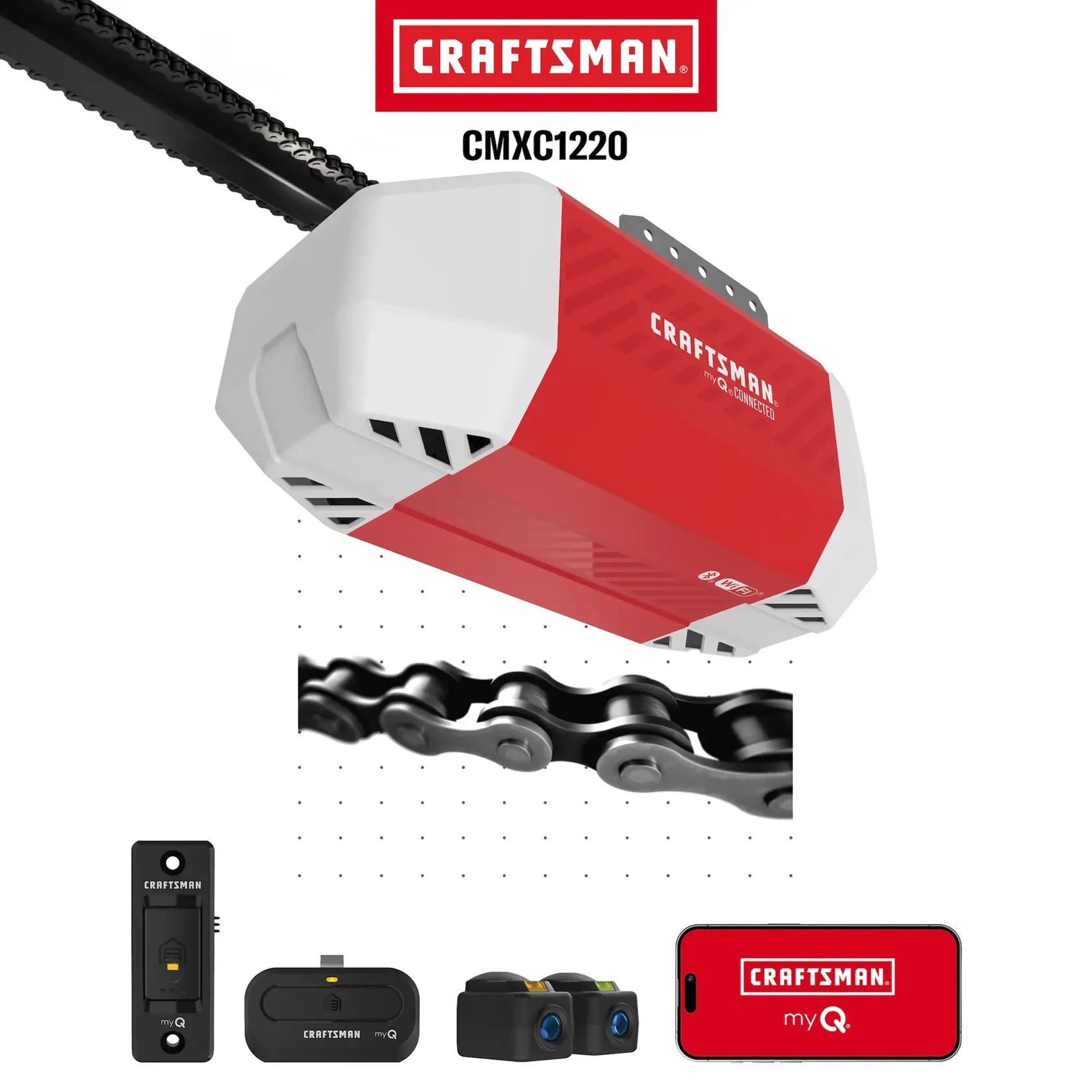 CRAFTSMAN® 1/2 HP Smart Chain Drive Garage Door Opener