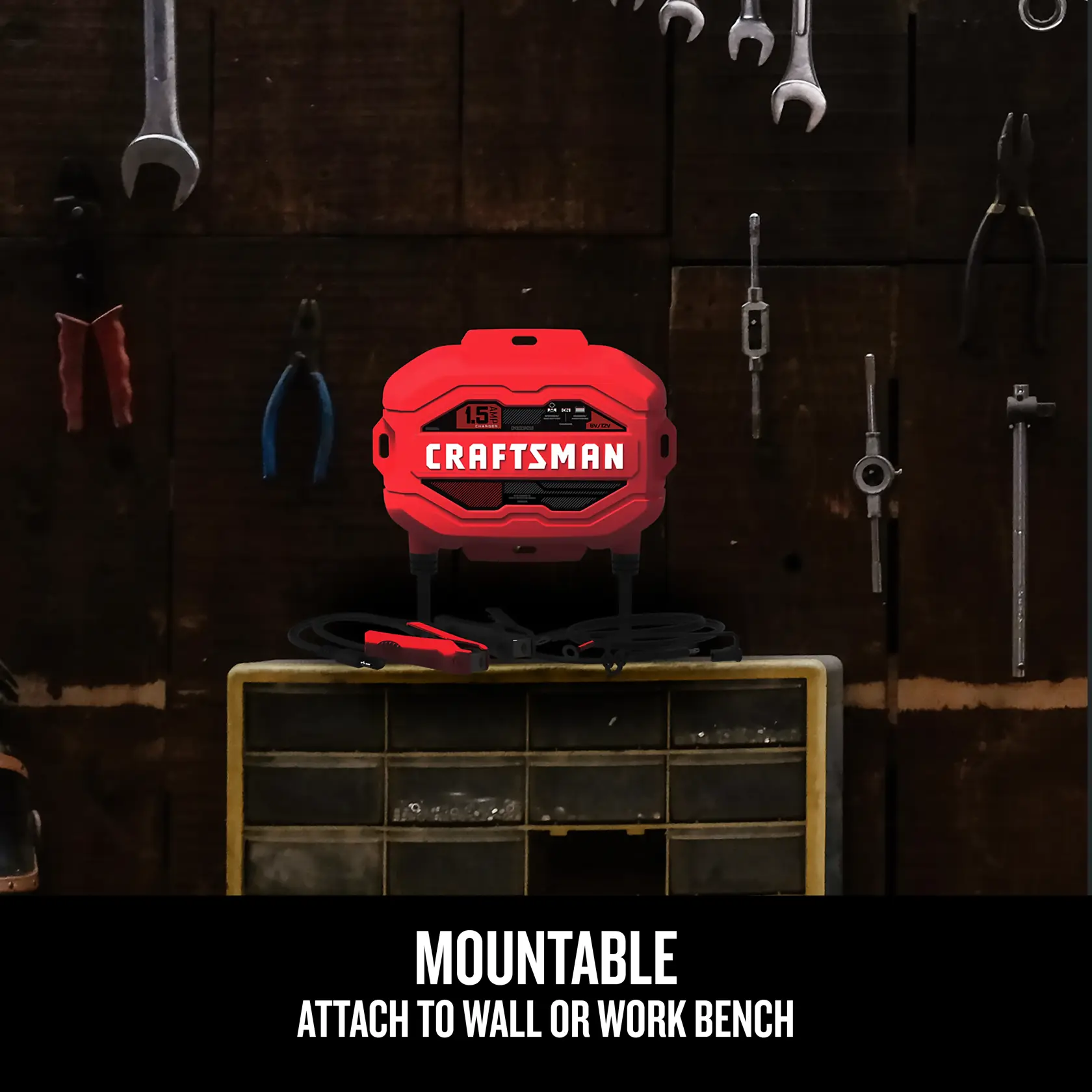 1.5A 6V/12V Automotive Battery Charger and Maintainer mountable graphic