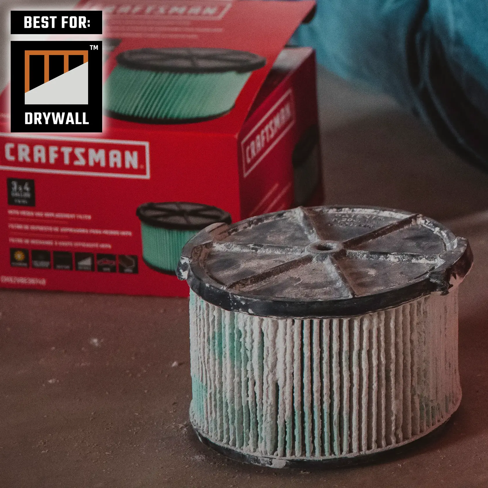 Replacing dirty filter for a CRAFTSMAN HEPA Media Wet/Dry Vac Filter for 4 Gal Shop Vac