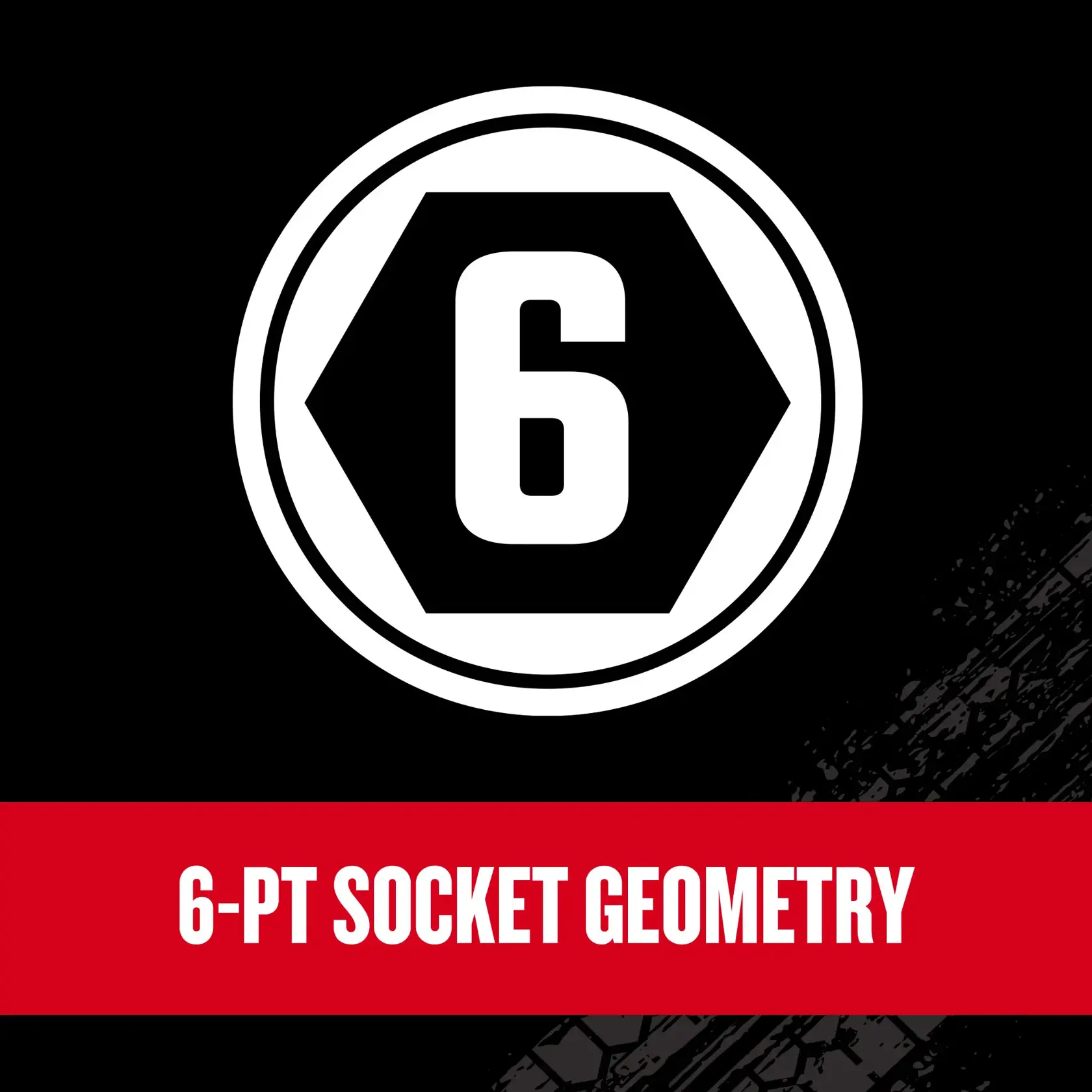 Craftsman graphics, SKU CMMT17595V, shows 6-point socket geometry icon on black background.