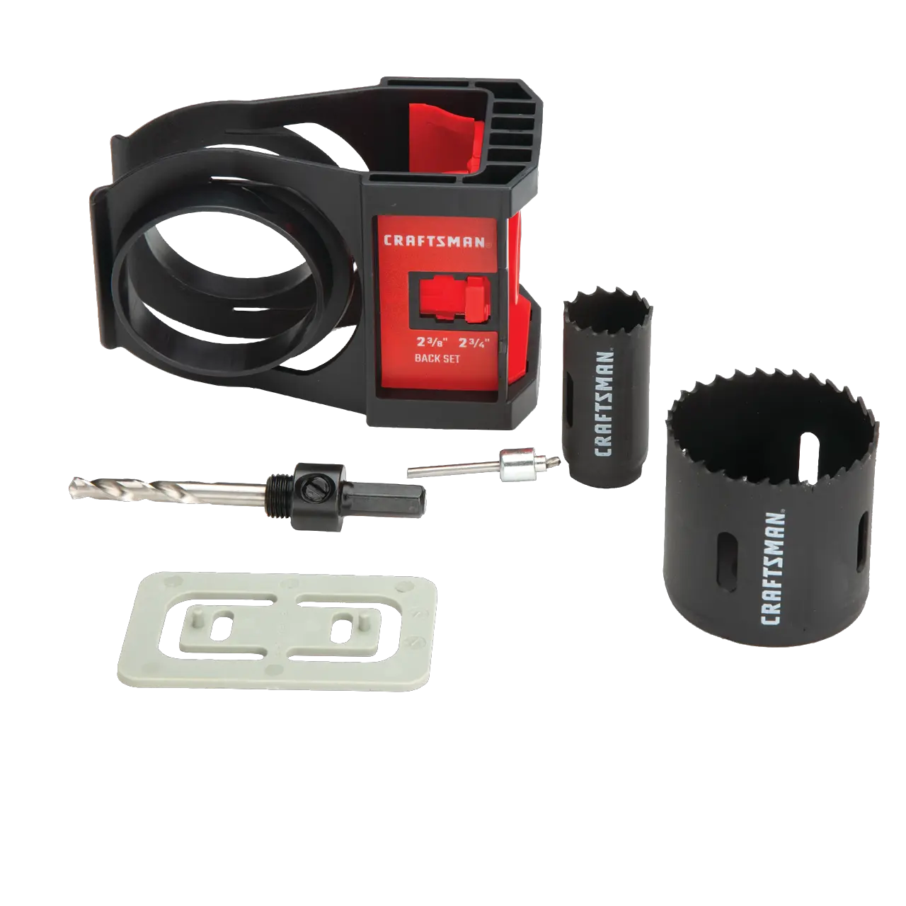 View of CRAFTSMAN Hole Saws on white background