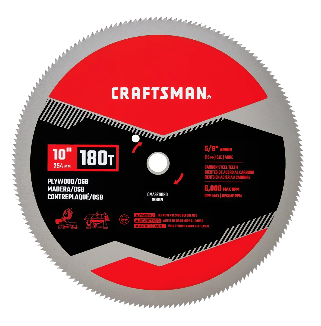 View of CRAFTSMAN Blades: Table Saw on white background