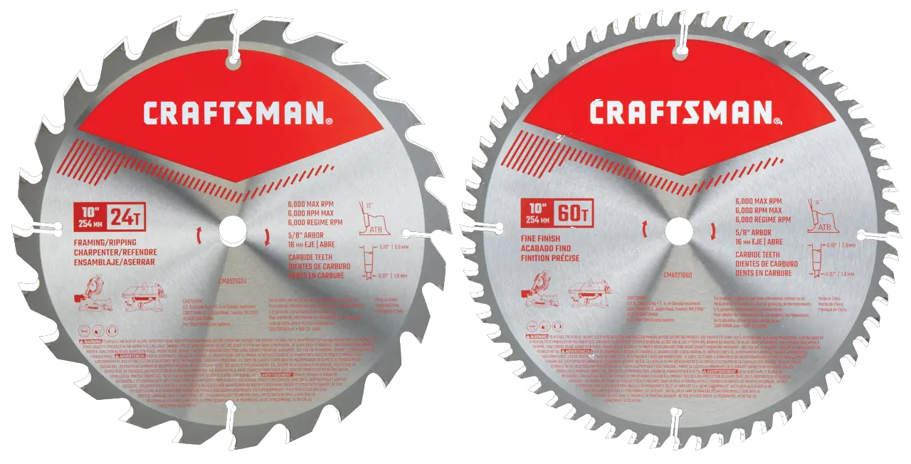 2 pack 10 inch saw blade combo.