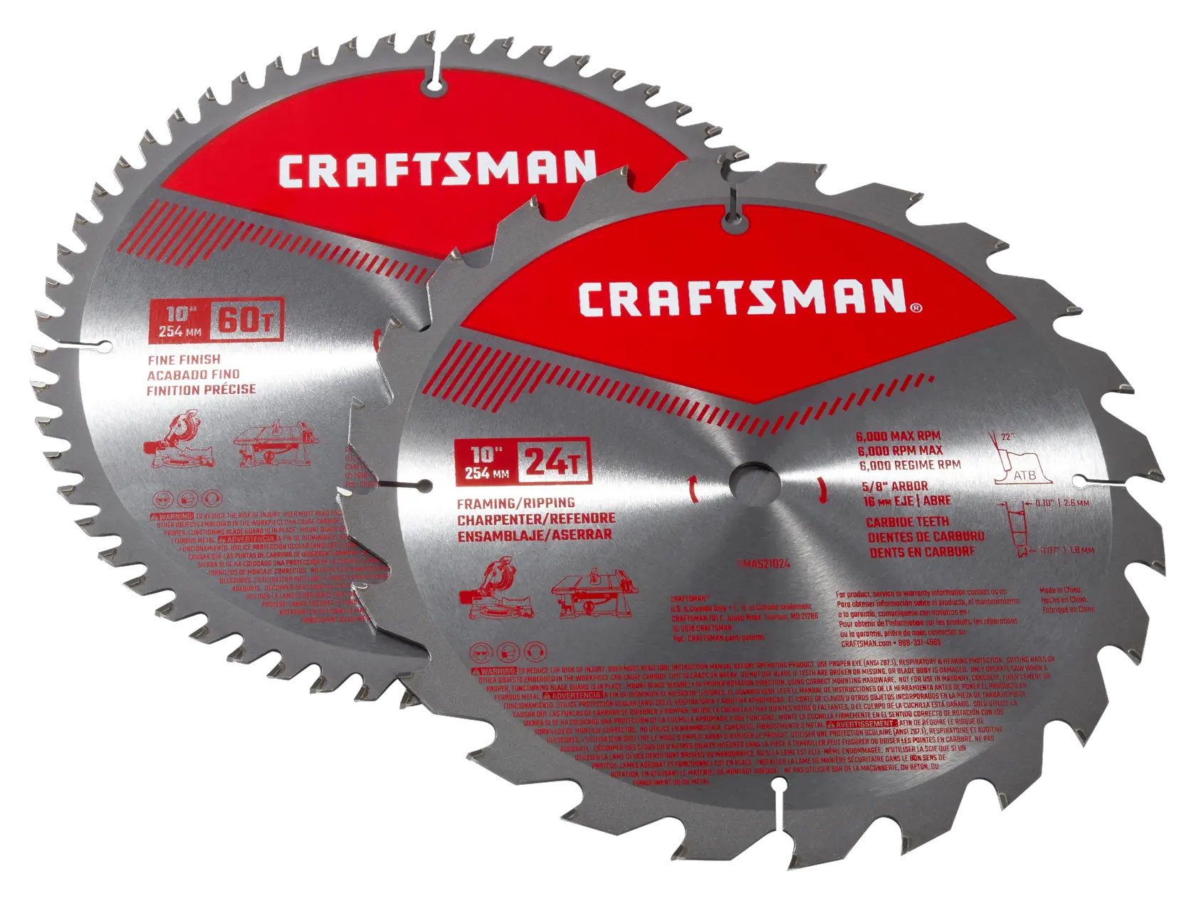 View of CRAFTSMAN Blades: Table Saw on white background