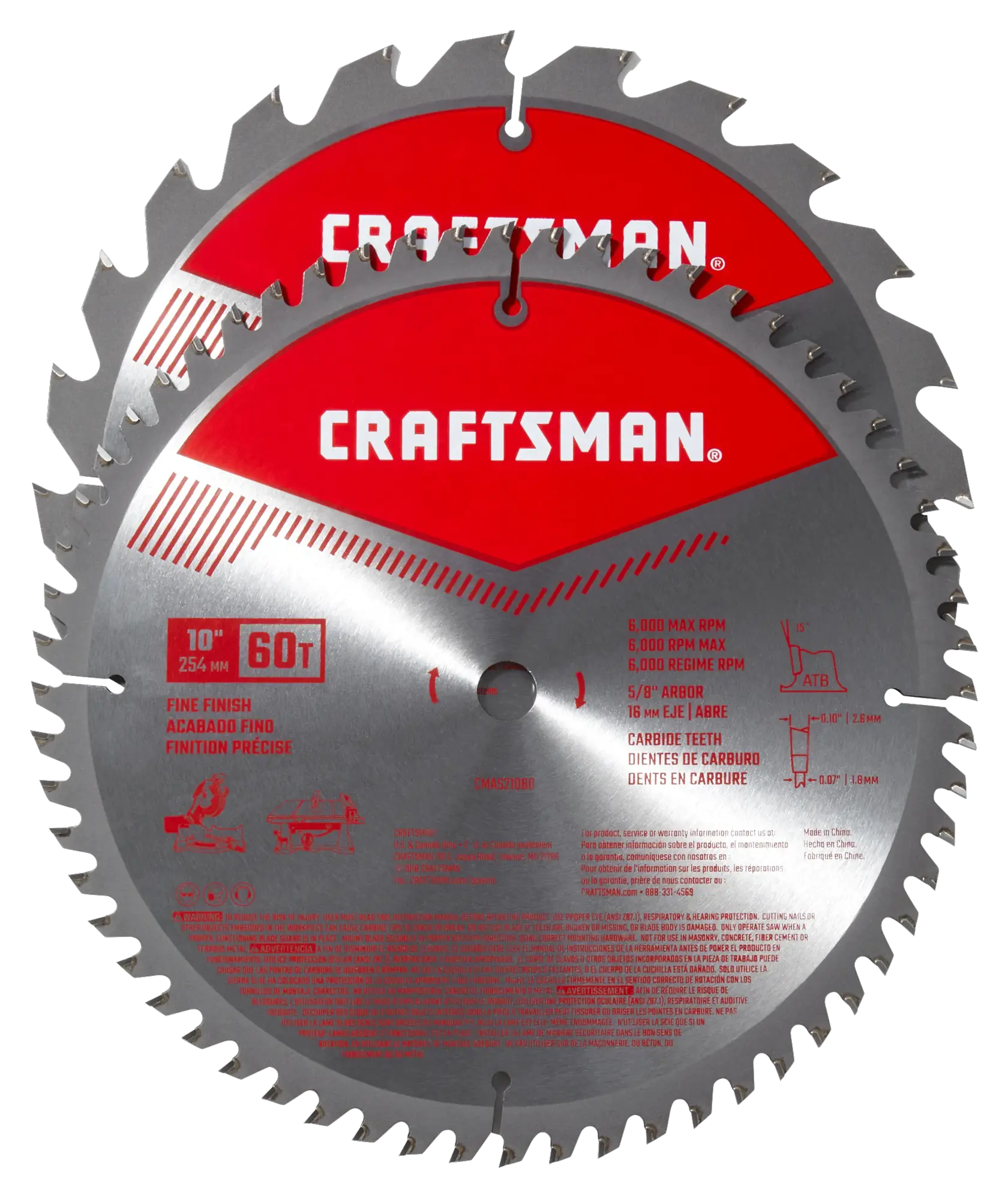 View of CRAFTSMAN Blades: Table Saw on white background