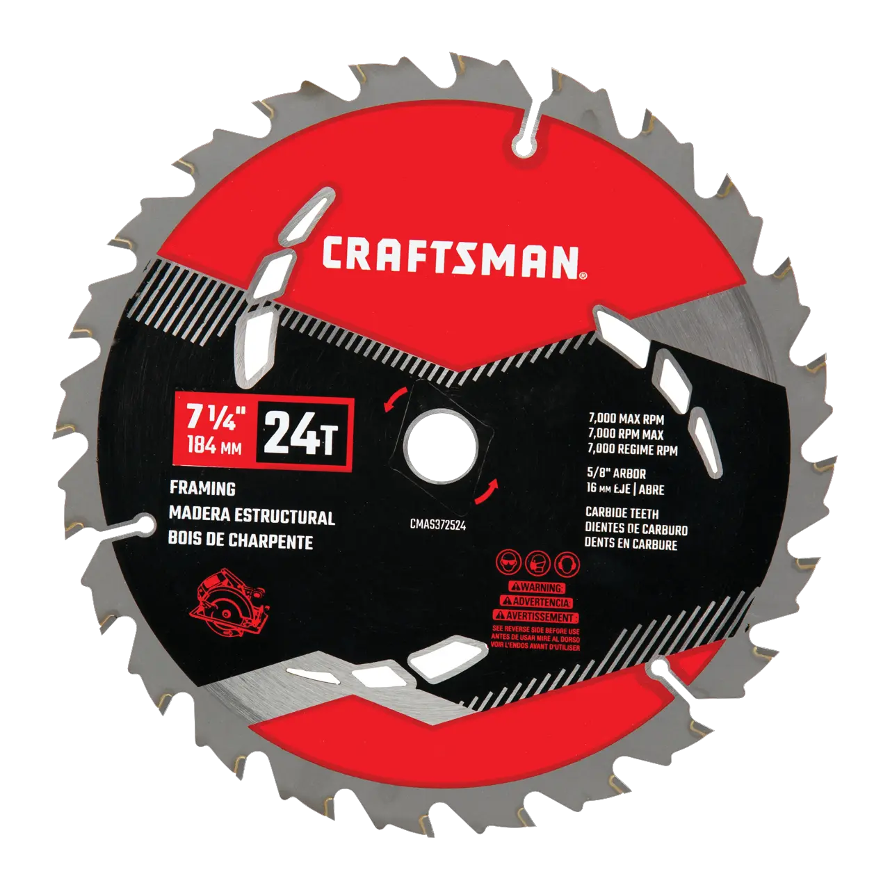 View of CRAFTSMAN Blades: Table Saw on white background