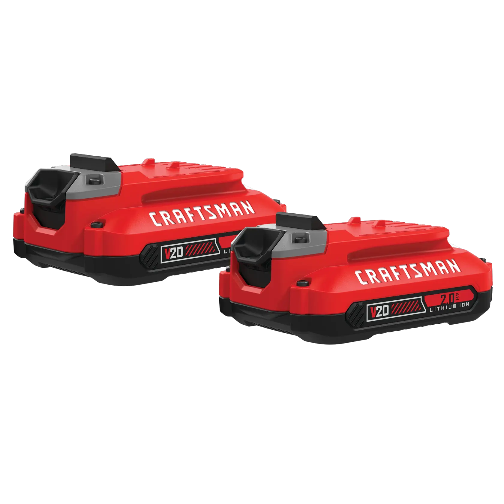 View of CRAFTSMAN Batteries & Chargers on white background