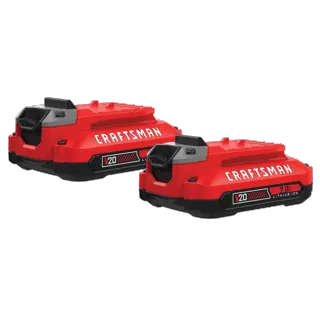 View of CRAFTSMAN Batteries & Chargers on white background