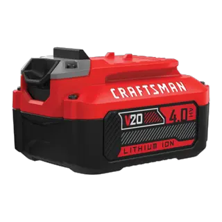 Profile of v 20 4.0 Amp hour lithium ion battery.
