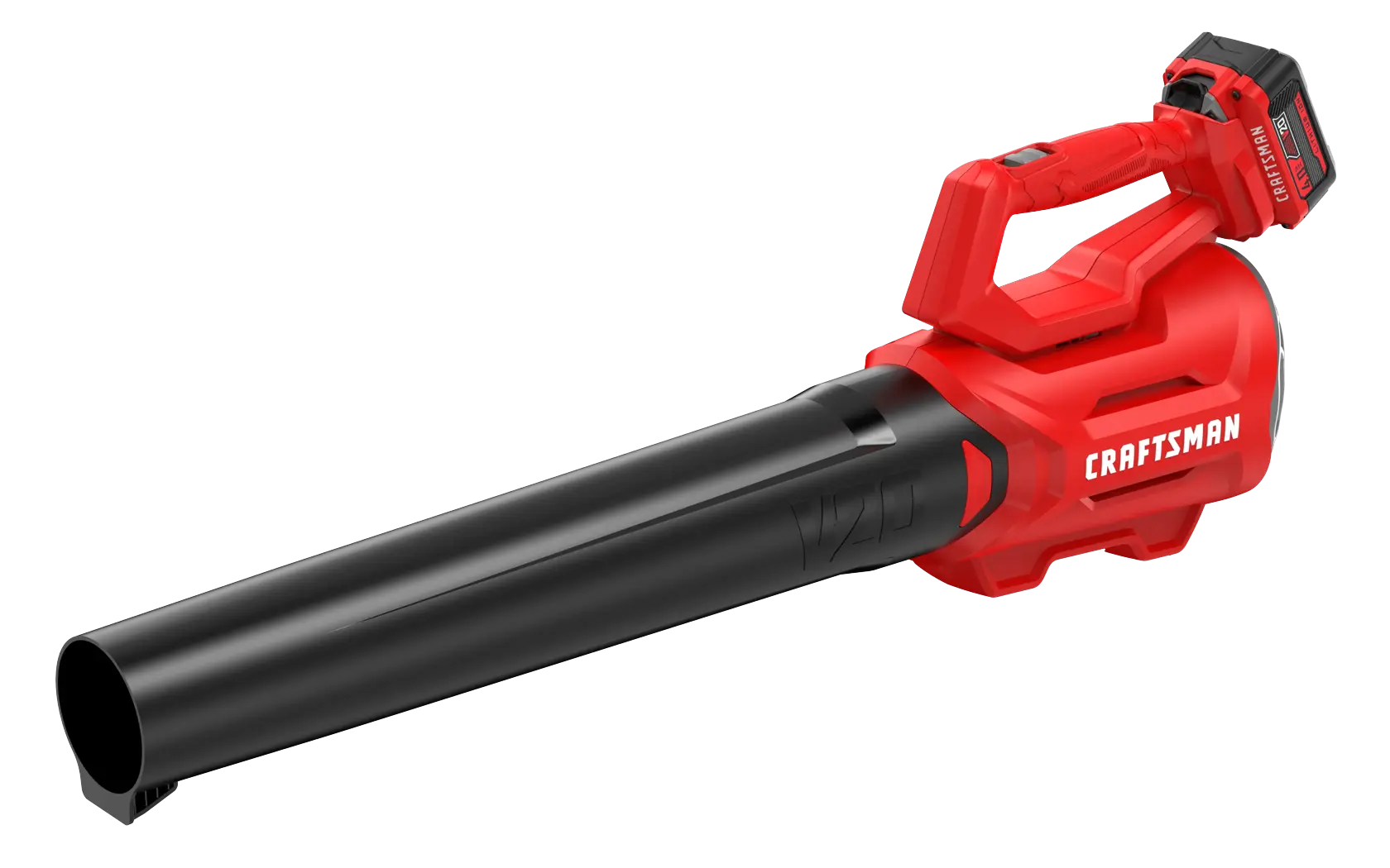 CRAFTSMAN V20* Cordless Axial Leaf Blower Kit Left Angle Overhead