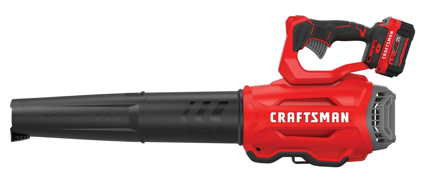 Right profile of brushless cordless axial blower kit 4 amp hour.