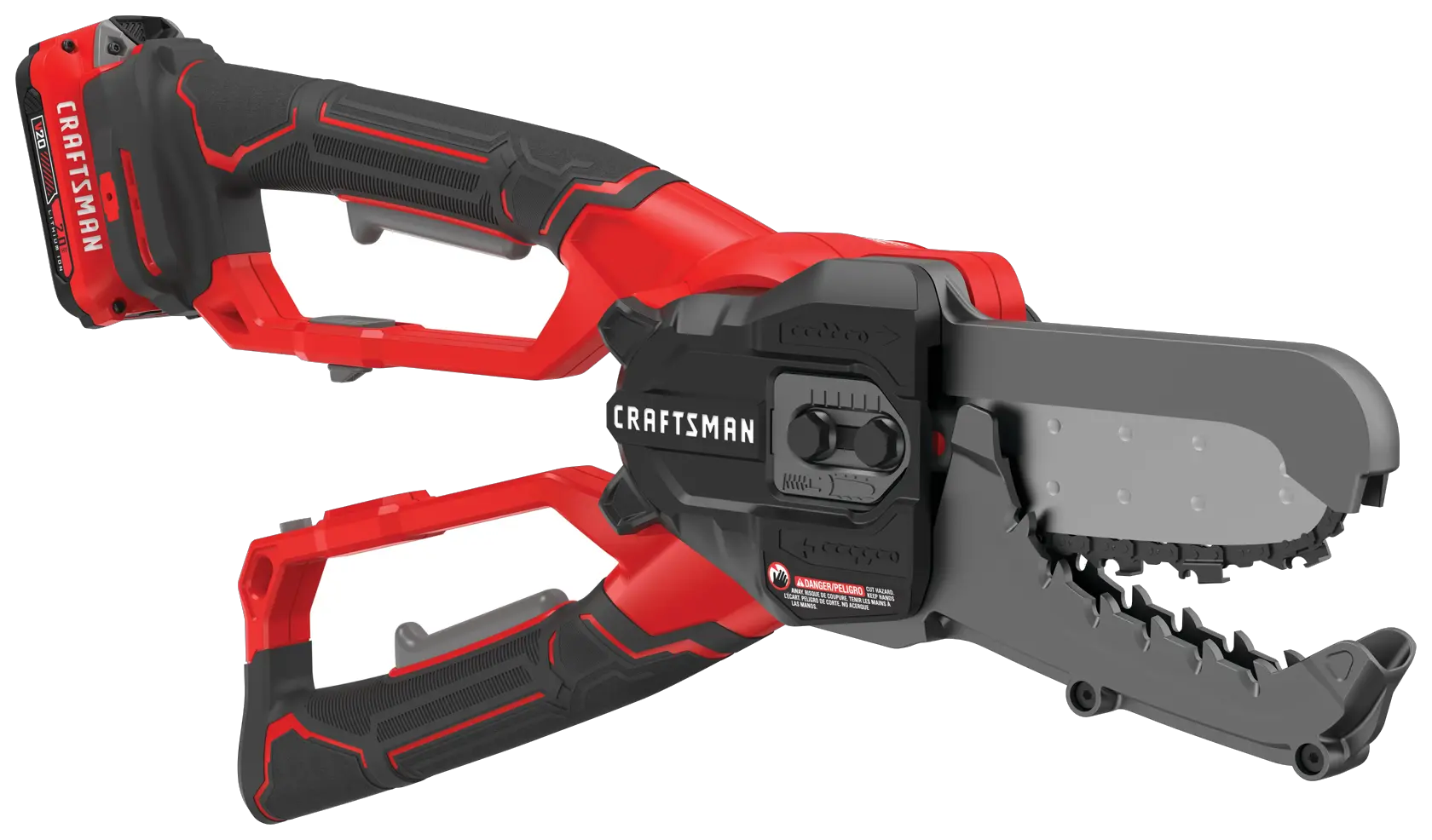 6 inch cordless compact chainsaw lopper kit 2 amp hour.
