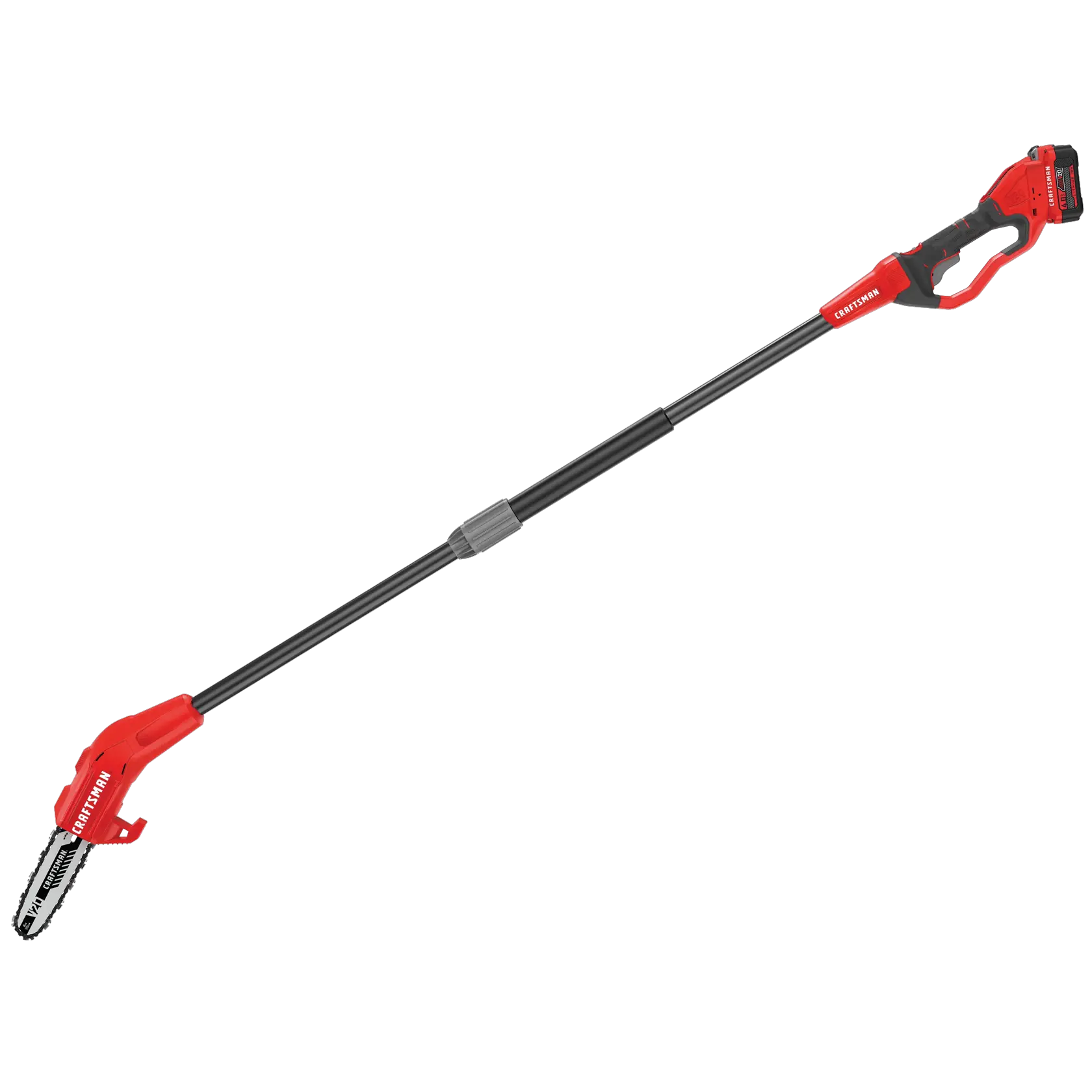 Cordless pole chainsaw kit 4 amp hour.