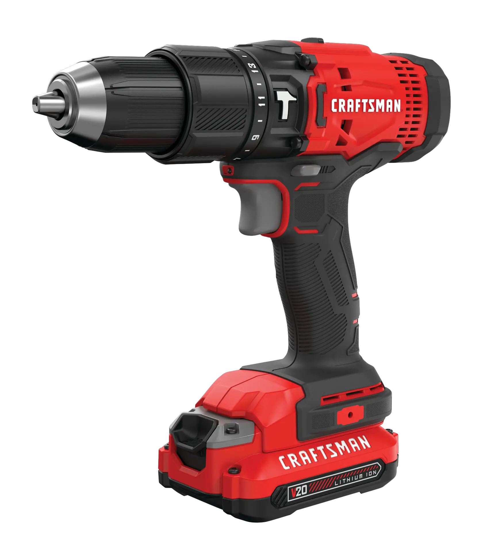Cordless half inch hammer drill kit 2 batteries.