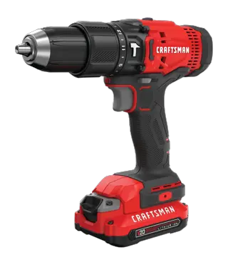 Cordless half inch hammer drill kit 2 batteries.