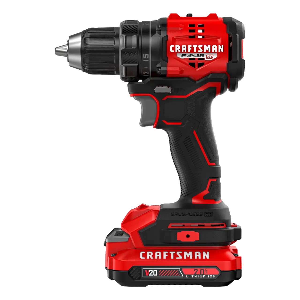 CRAFTSMAN BRUSHLESS RP™ V20* Drill Driver Kit Left Profile 