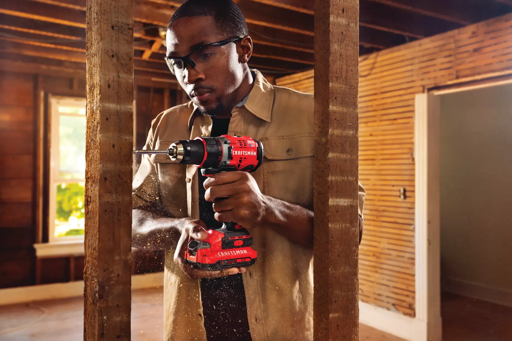 View of CRAFTSMAN Drills: Compact  being used by consumer
