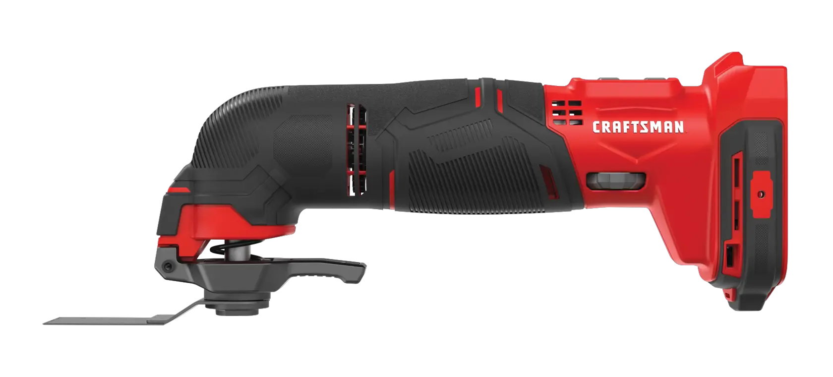 Right profile of cordless oscillating tool tool only.