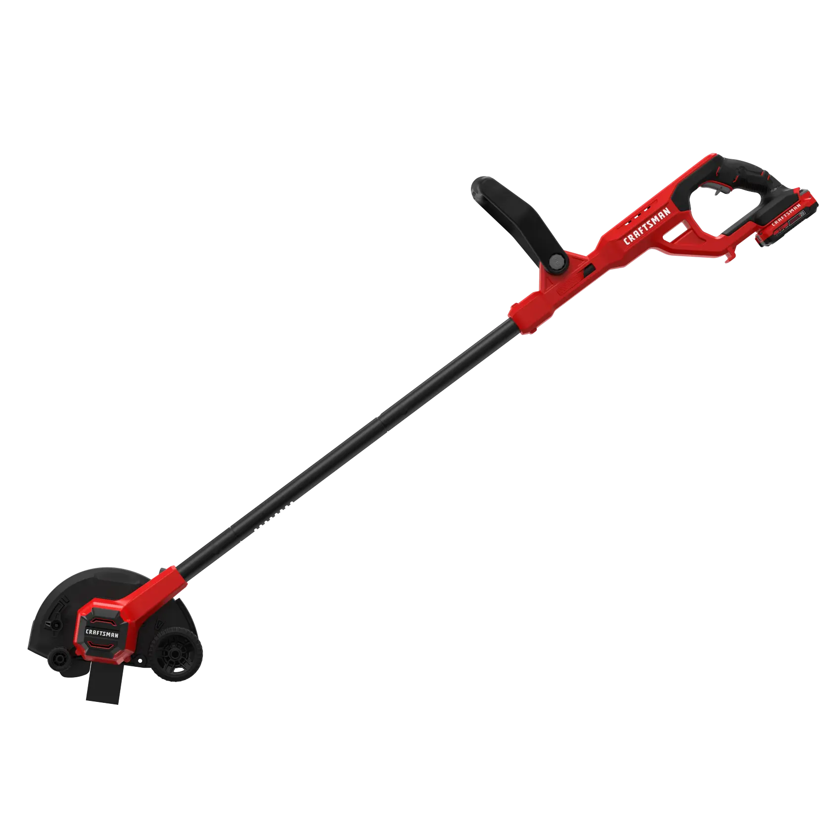 Right profile of cordless edger kit.