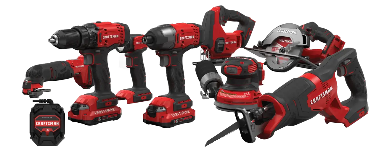 View of CRAFTSMAN Combo Kits: Power Tools on white background