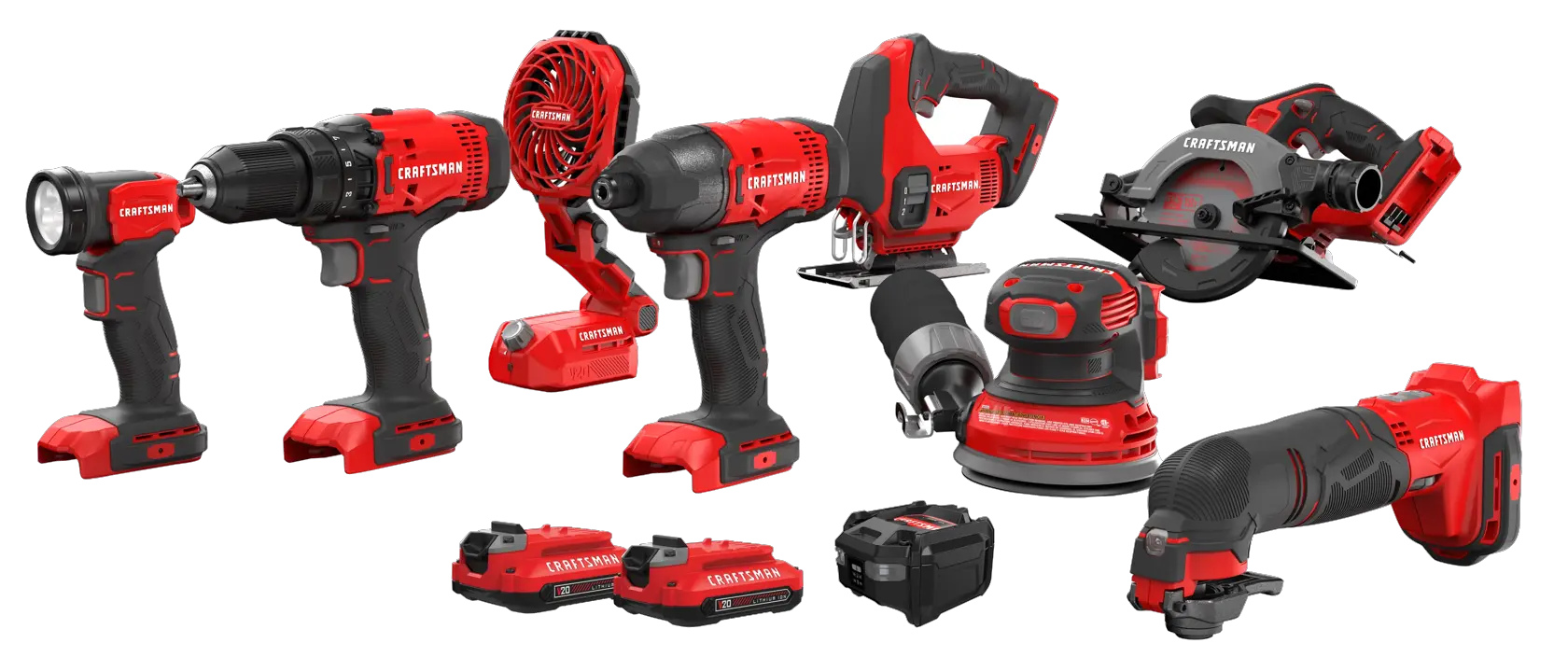 CRAFTSMAN V20 eight-tool cordless combo kit
