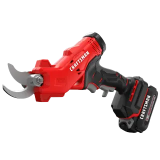 Left profile of 20 volt cordless pruner kit.