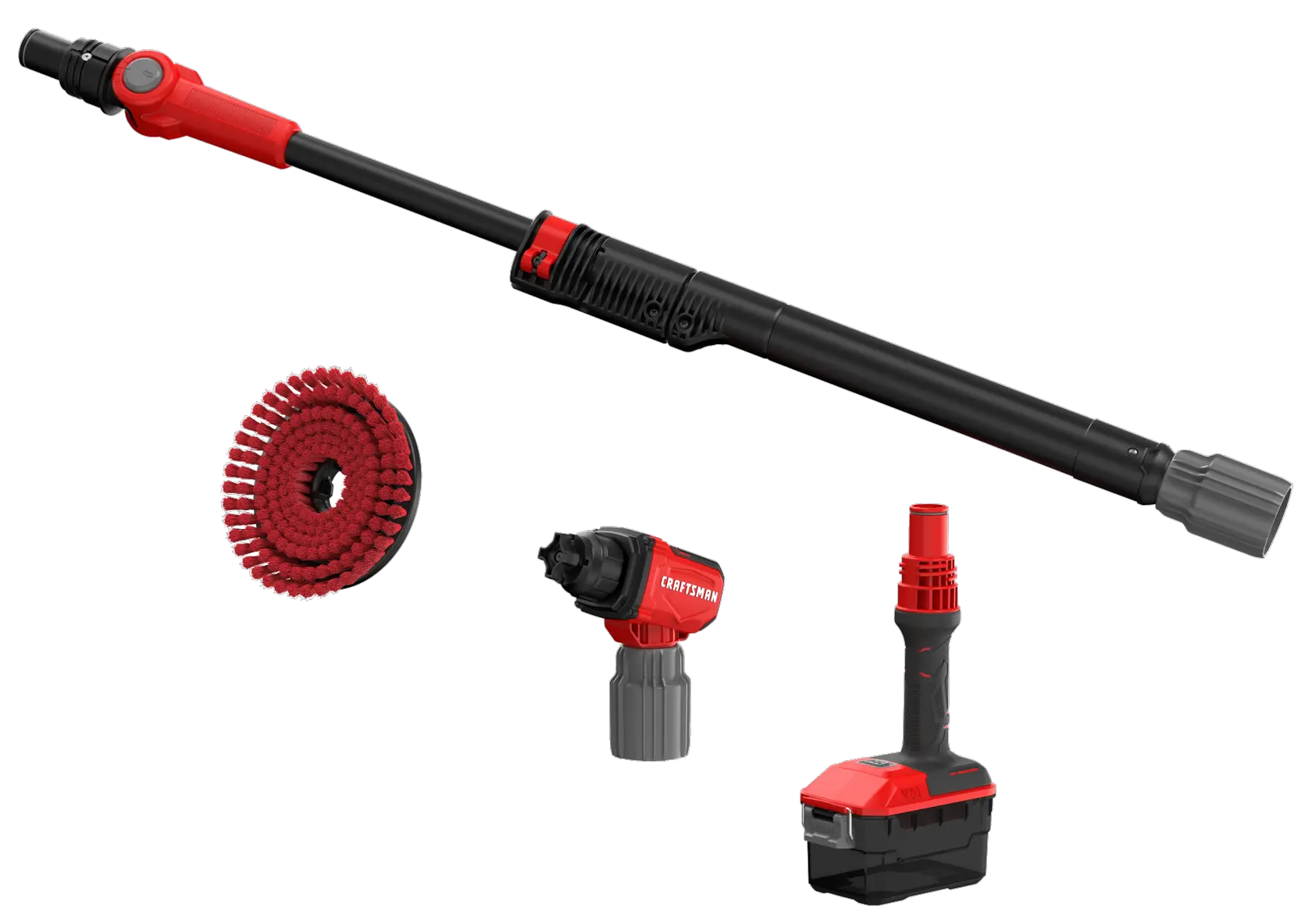 V20 Scrubber in Pieces  Left Angle View