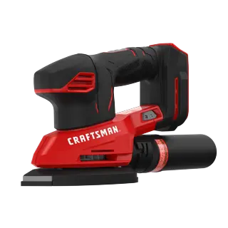 Profile of 20 volt cordless detail sander.