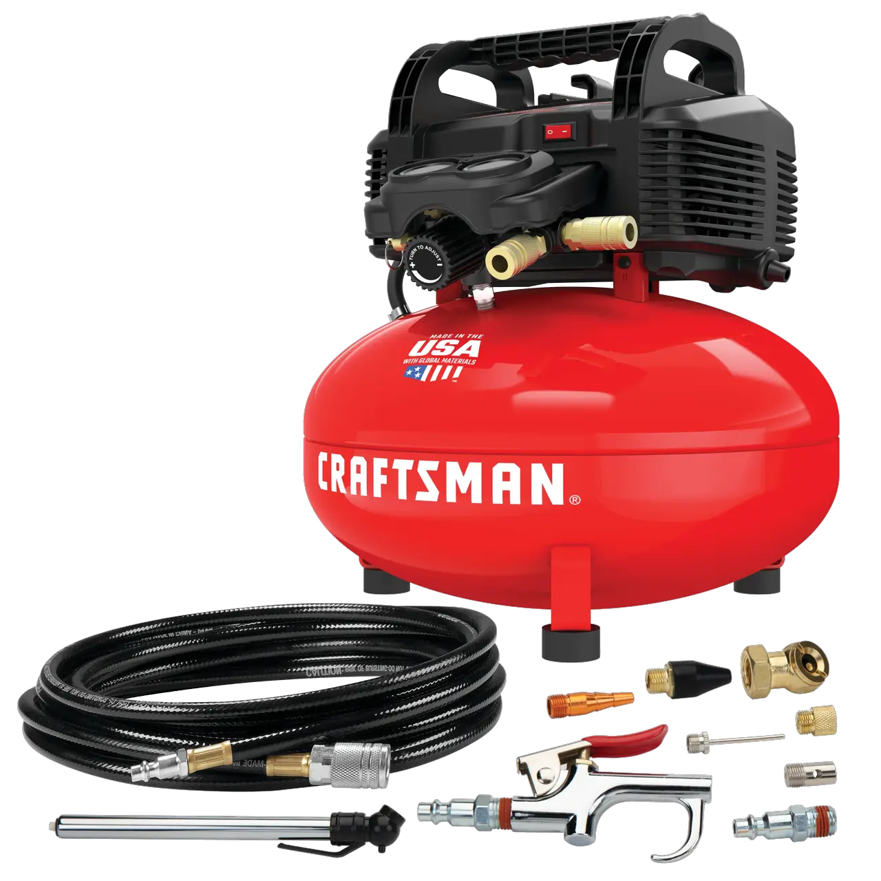 View of CRAFTSMAN Air Tools & Compressors on white background