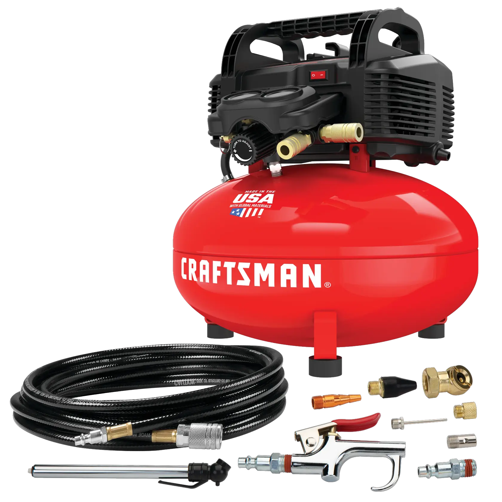 View of CRAFTSMAN Air Tools & Compressors on white background
